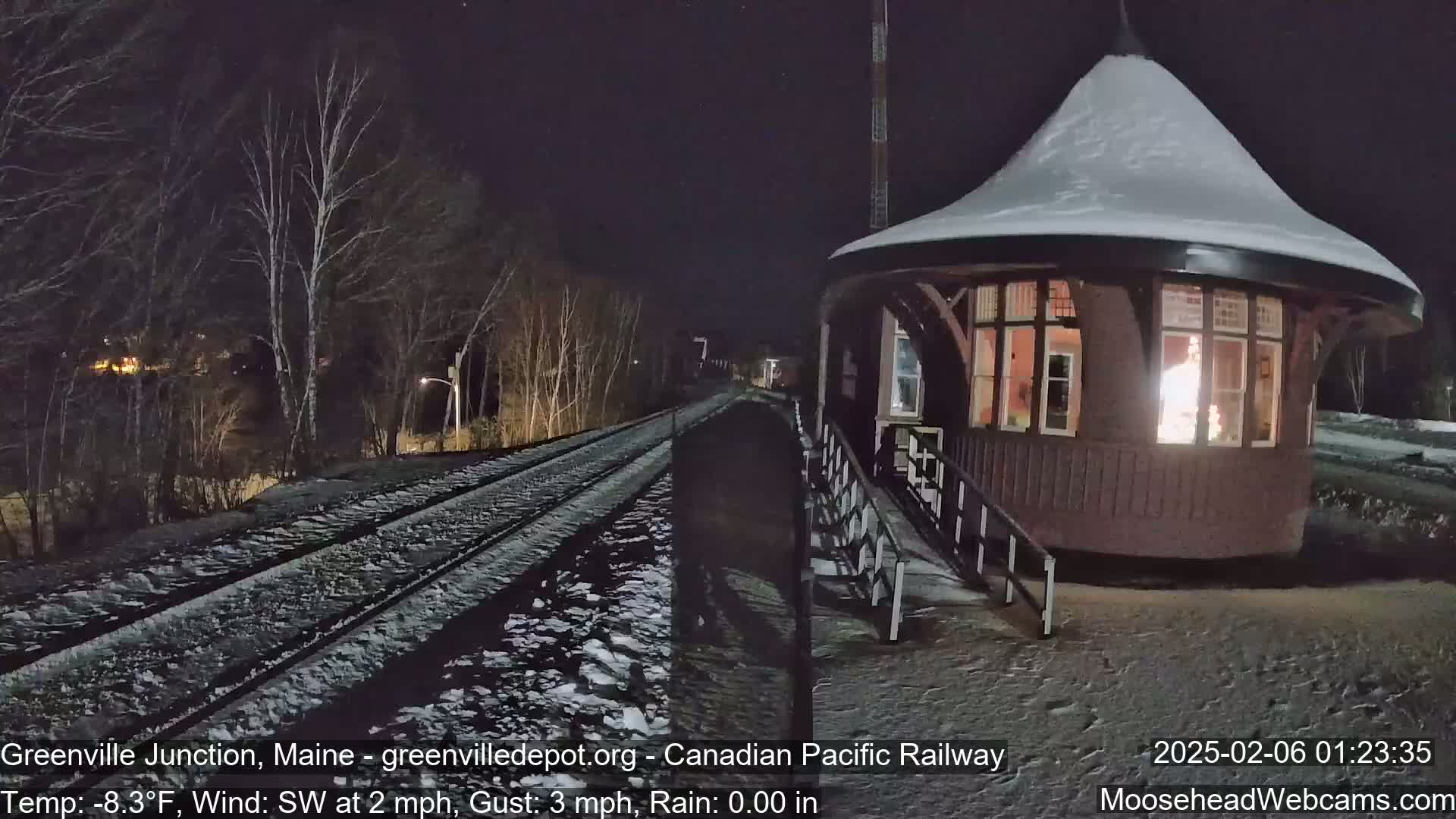 Canadian Pacific Railway , Live Cam , Greenville Junction - Greenville , Maine ,USA