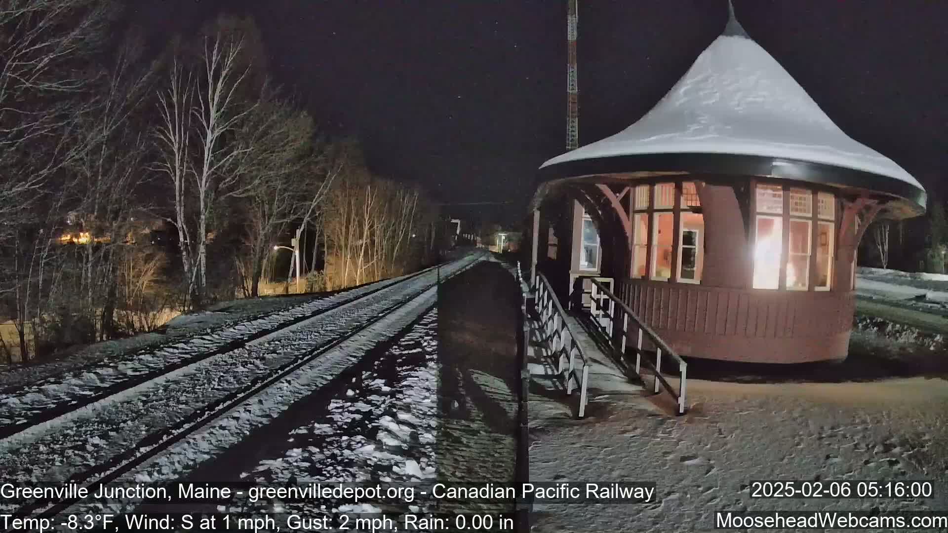 Canadian Pacific Railway , Live Cam , Greenville Junction - Greenville , Maine ,USA