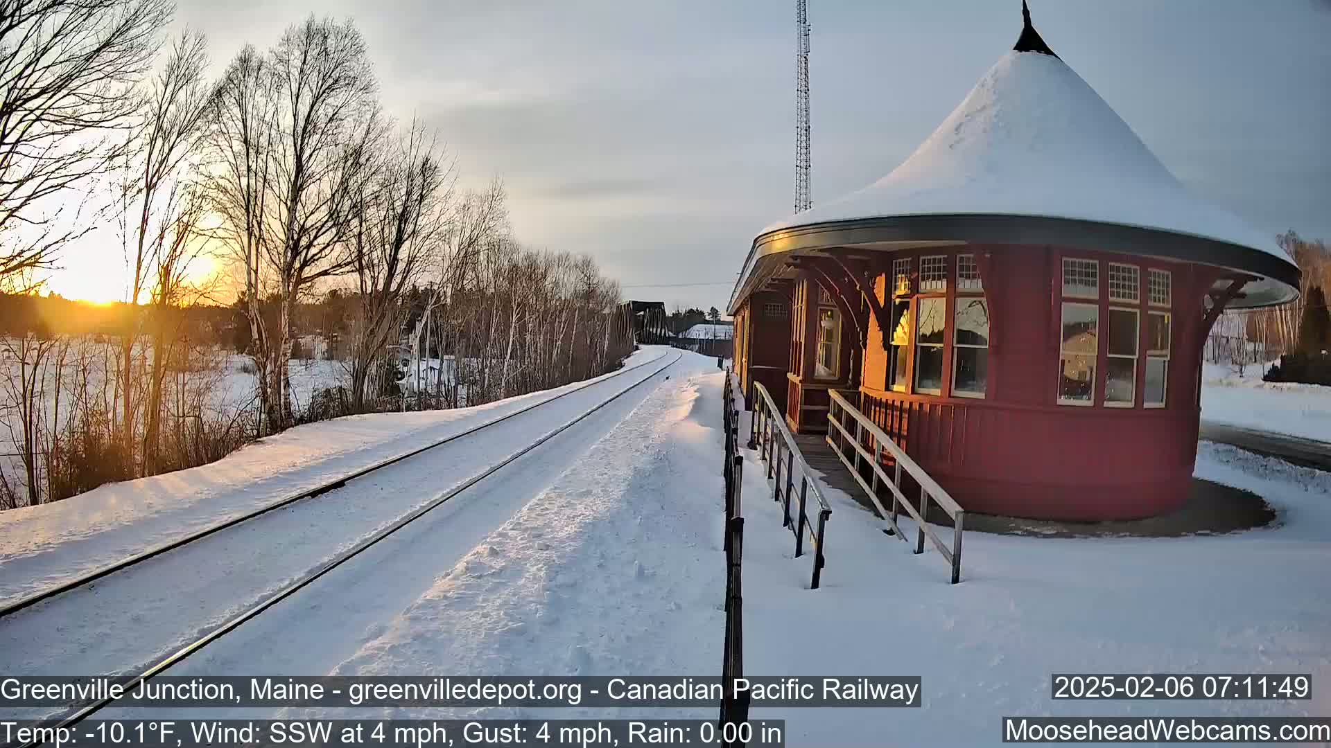 Canadian Pacific Railway , Live Cam , Greenville Junction - Greenville , Maine ,USA