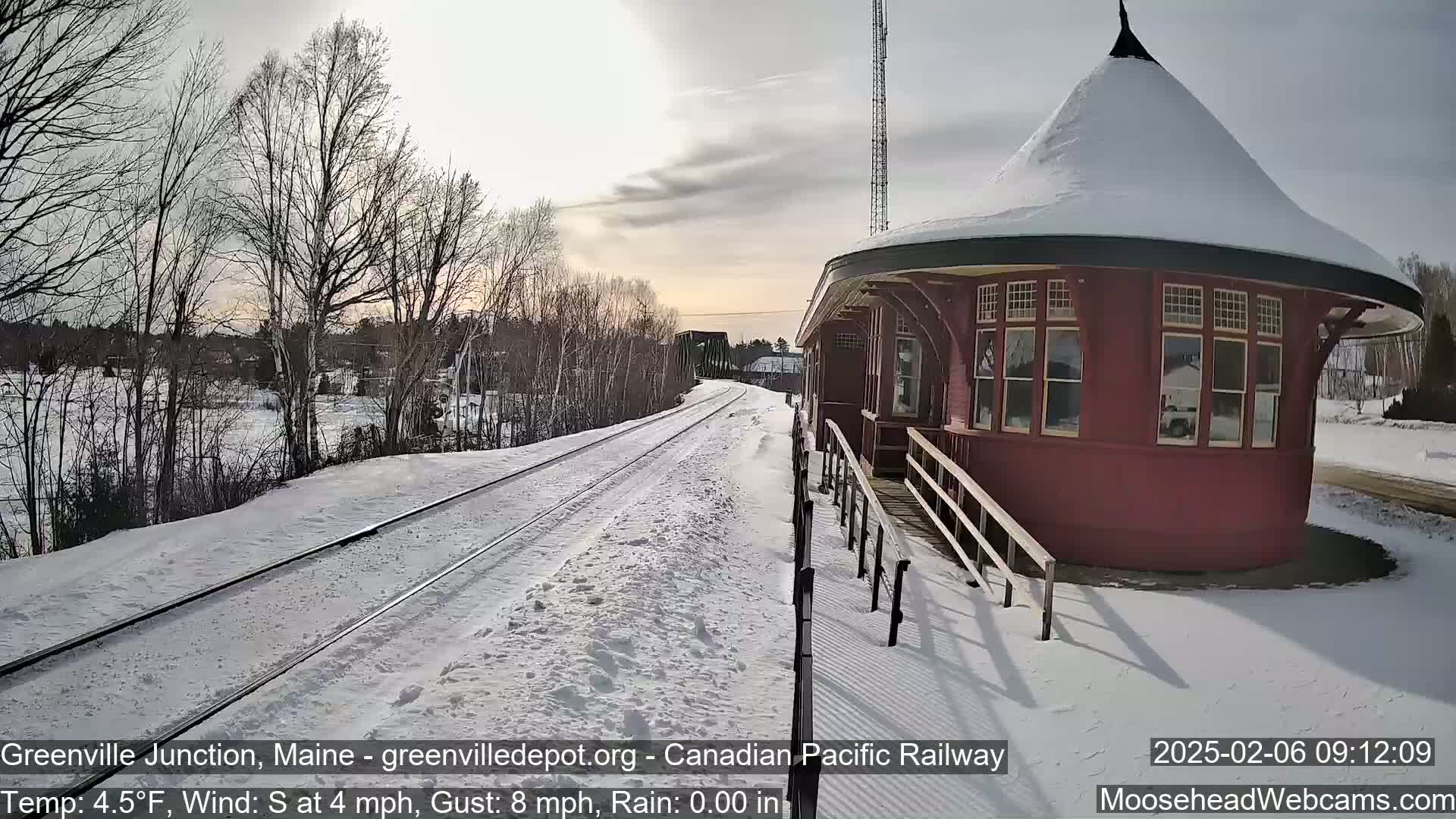 Canadian Pacific Railway , Live Cam , Greenville Junction - Greenville , Maine ,USA