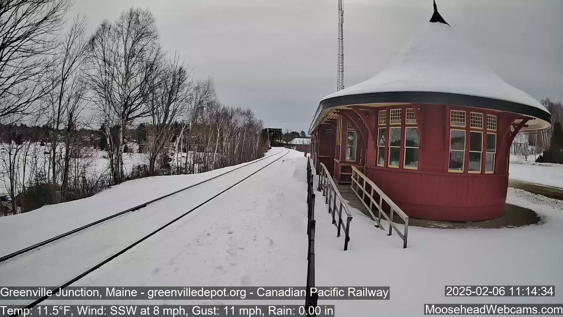 Canadian Pacific Railway , Live Cam , Greenville Junction - Greenville , Maine ,USA