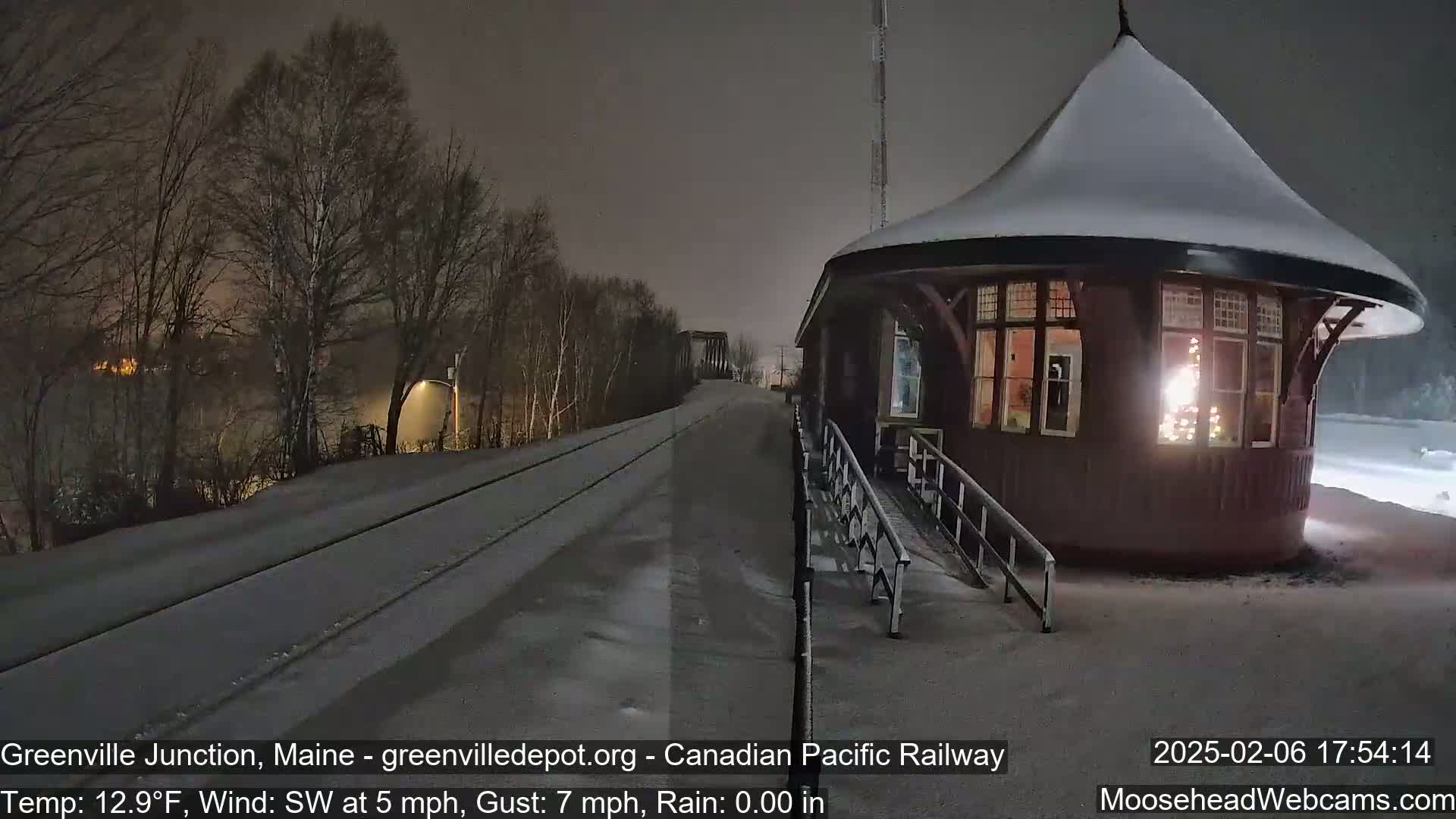 Canadian Pacific Railway , Live Cam , Greenville Junction - Greenville , Maine ,USA
