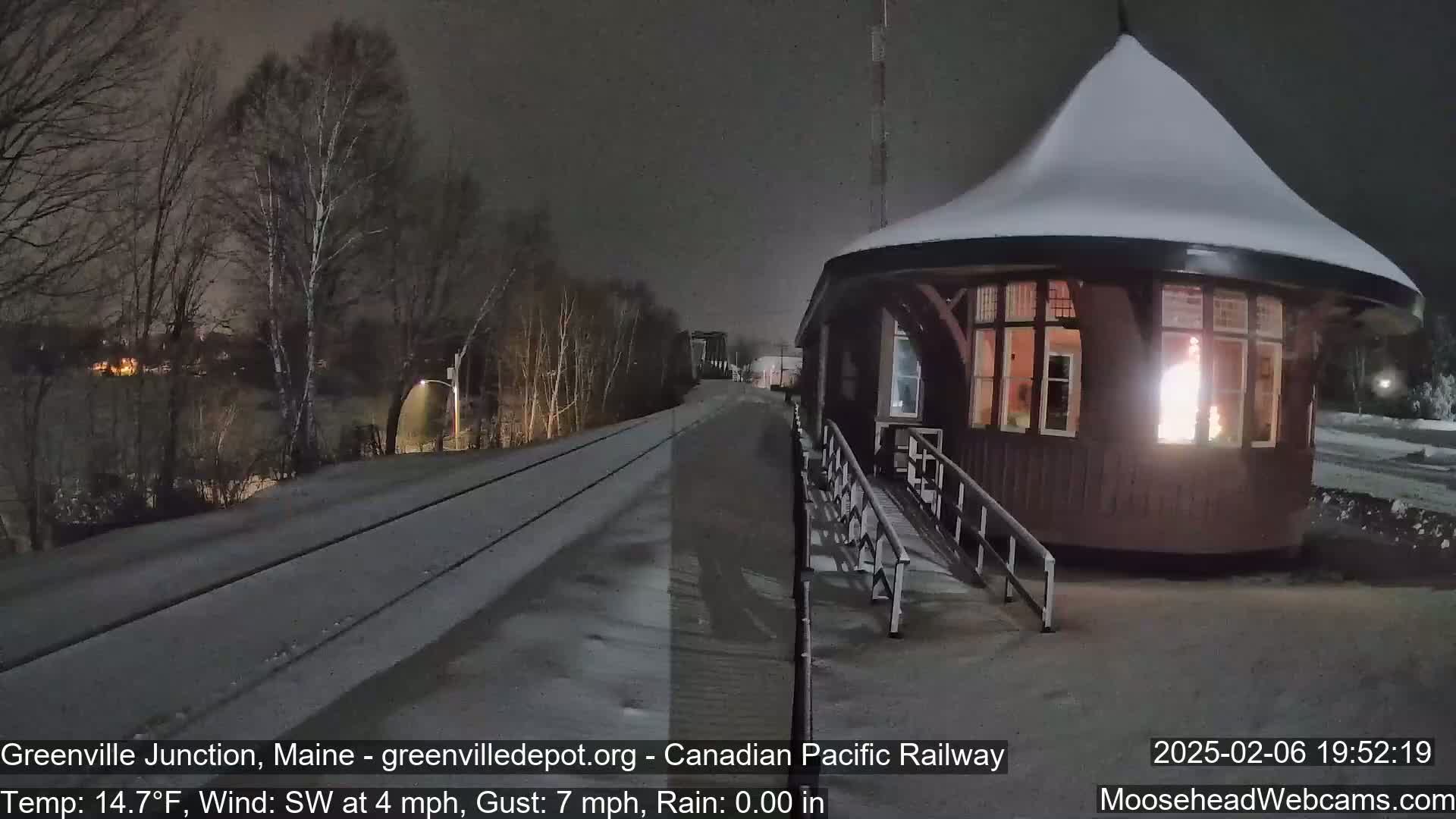 Canadian Pacific Railway , Live Cam , Greenville Junction - Greenville , Maine ,USA
