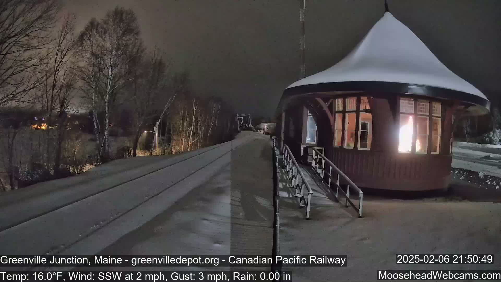 Canadian Pacific Railway , Live Cam , Greenville Junction - Greenville , Maine ,USA
