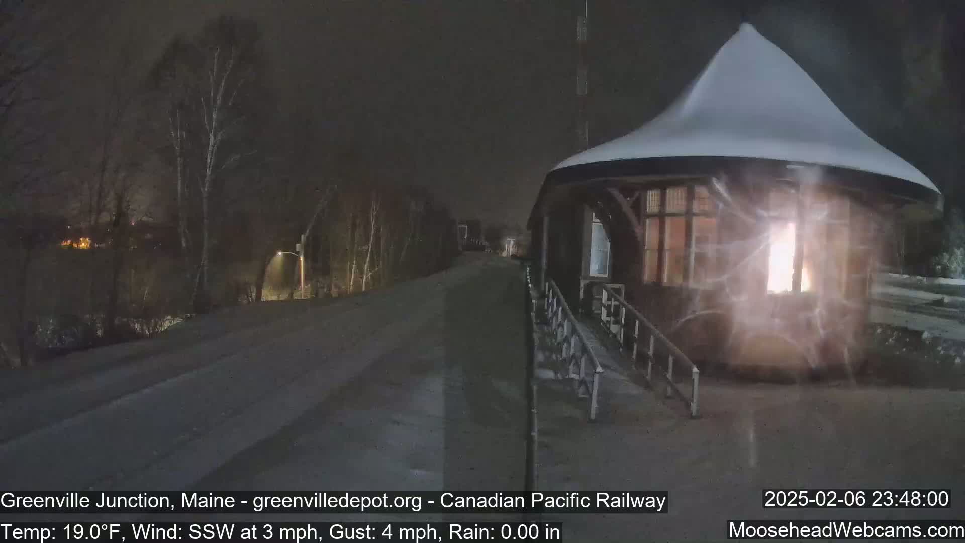 Canadian Pacific Railway , Live Cam , Greenville Junction - Greenville , Maine ,USA