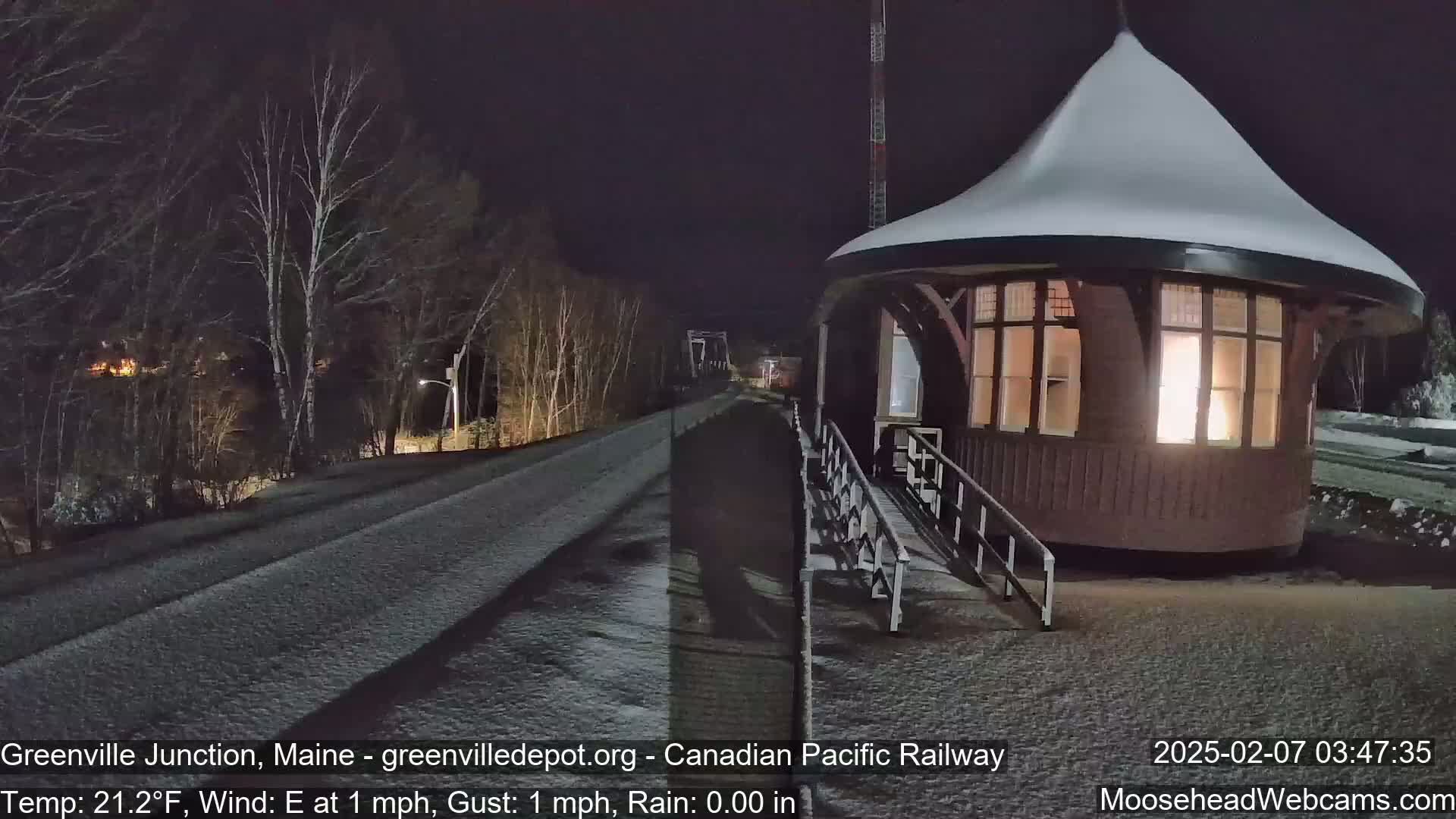 Canadian Pacific Railway , Live Cam , Greenville Junction - Greenville , Maine ,USA