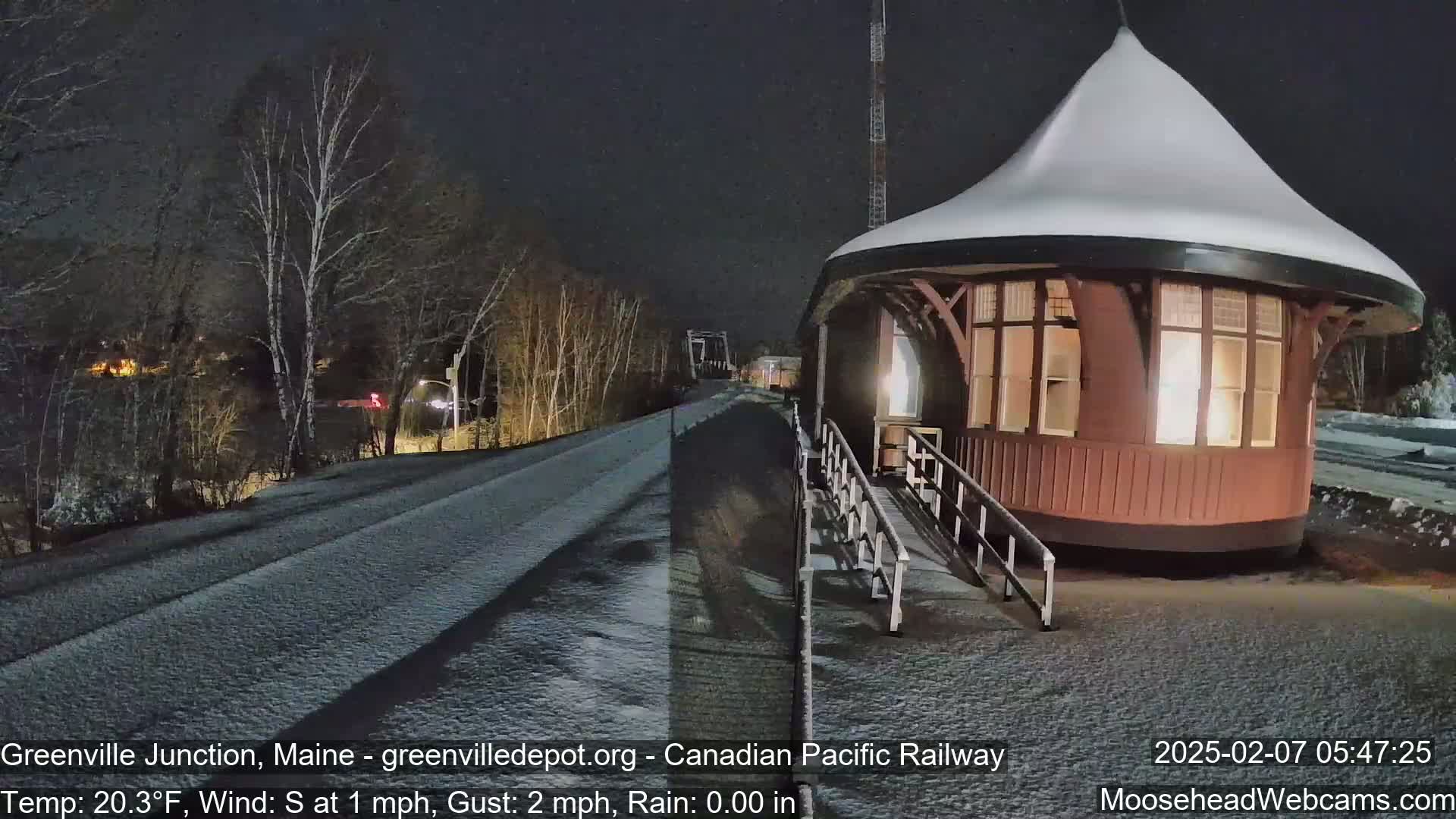 Canadian Pacific Railway , Live Cam , Greenville Junction - Greenville , Maine ,USA