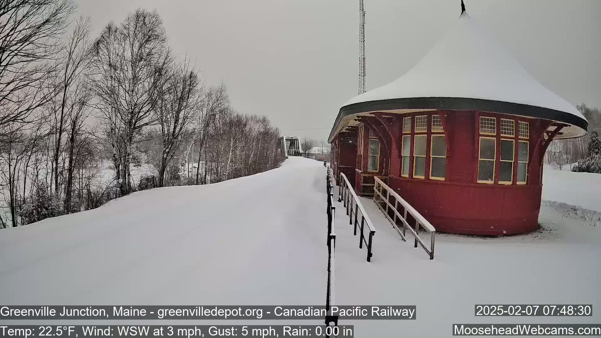 Canadian Pacific Railway , Live Cam , Greenville Junction - Greenville , Maine ,USA