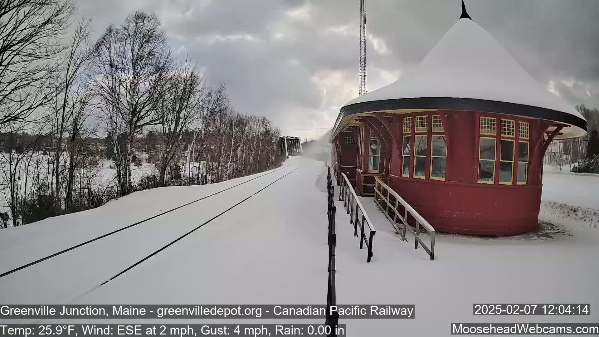 Canadian Pacific Railway , Live Cam , Greenville Junction - Greenville , Maine ,USA