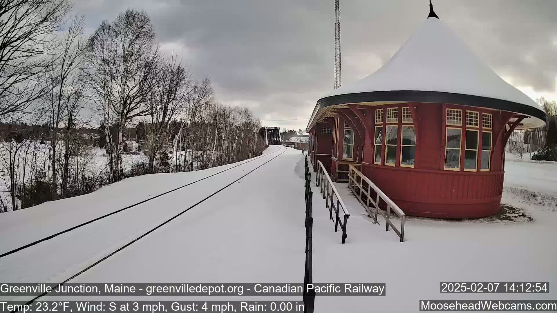 Canadian Pacific Railway , Live Cam , Greenville Junction - Greenville , Maine ,USA
