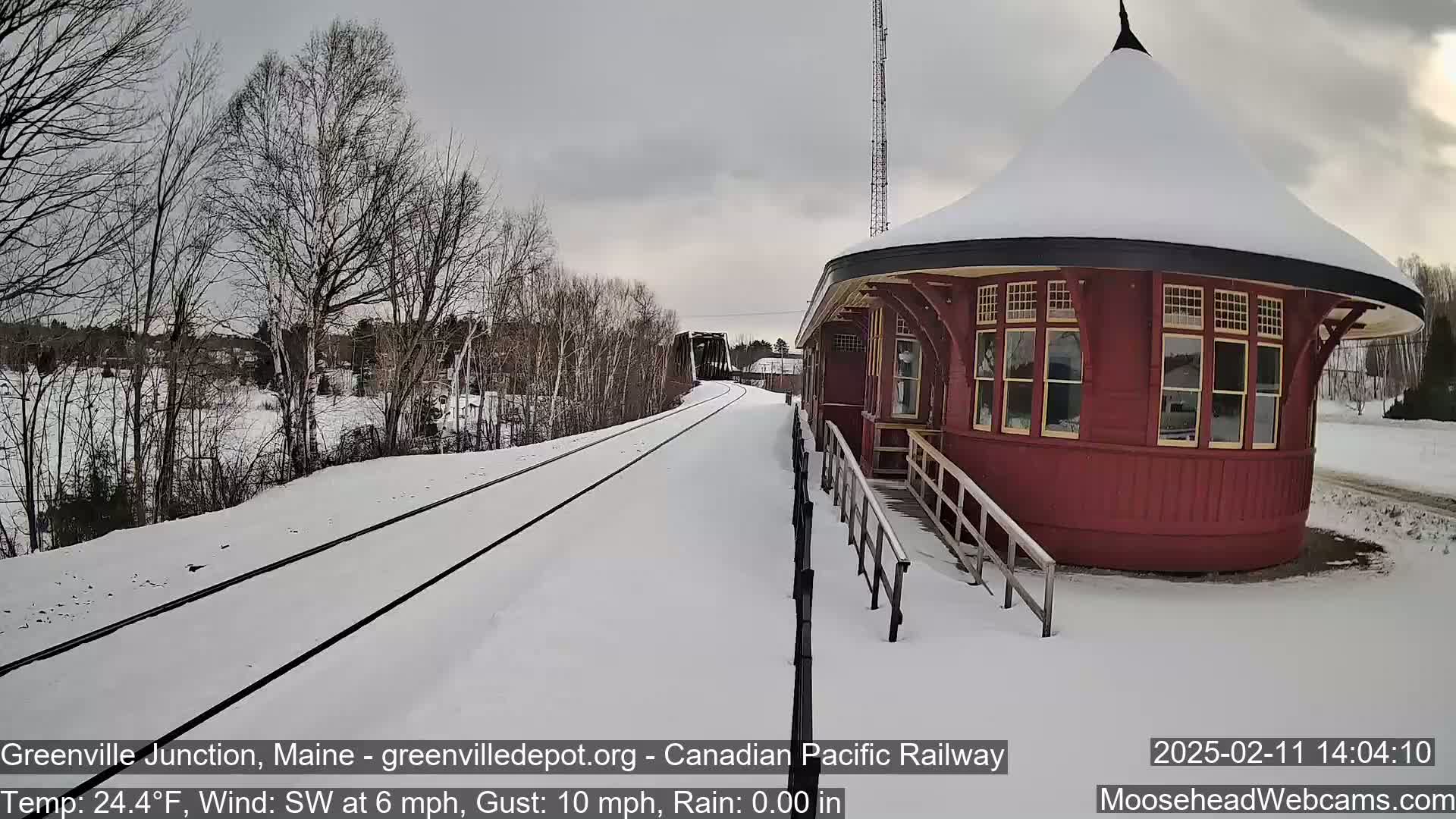 Canadian Pacific Railway , Live Cam , Greenville Junction - Greenville , Maine ,USA