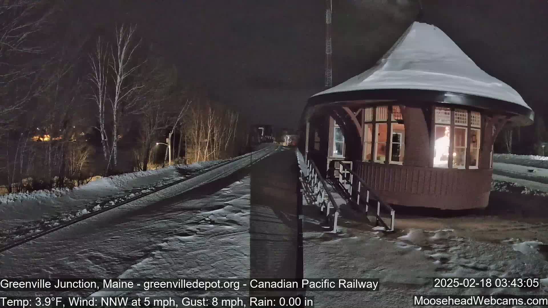 Canadian Pacific Railway , Live Cam , Greenville Junction - Greenville , Maine ,USA