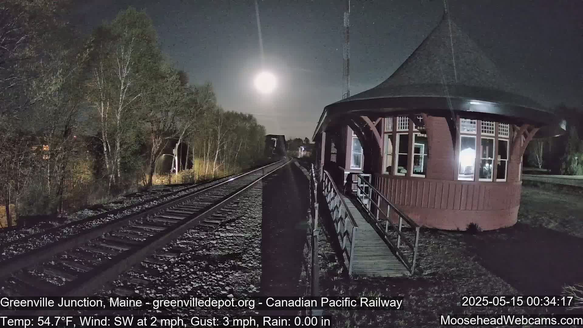 Canadian Pacific Railway , Live Cam , Greenville Junction - Greenville , Maine ,USA
