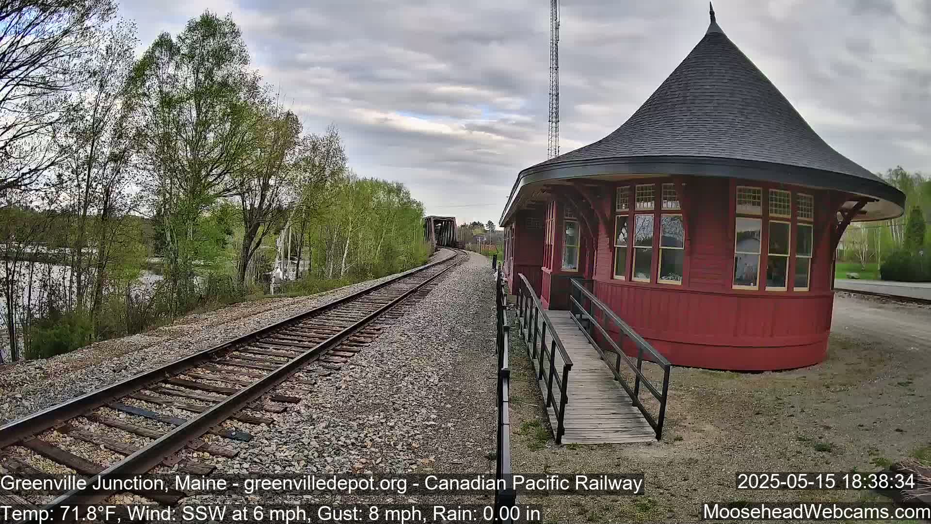 Canadian Pacific Railway , Live Cam , Greenville Junction - Greenville , Maine ,USA