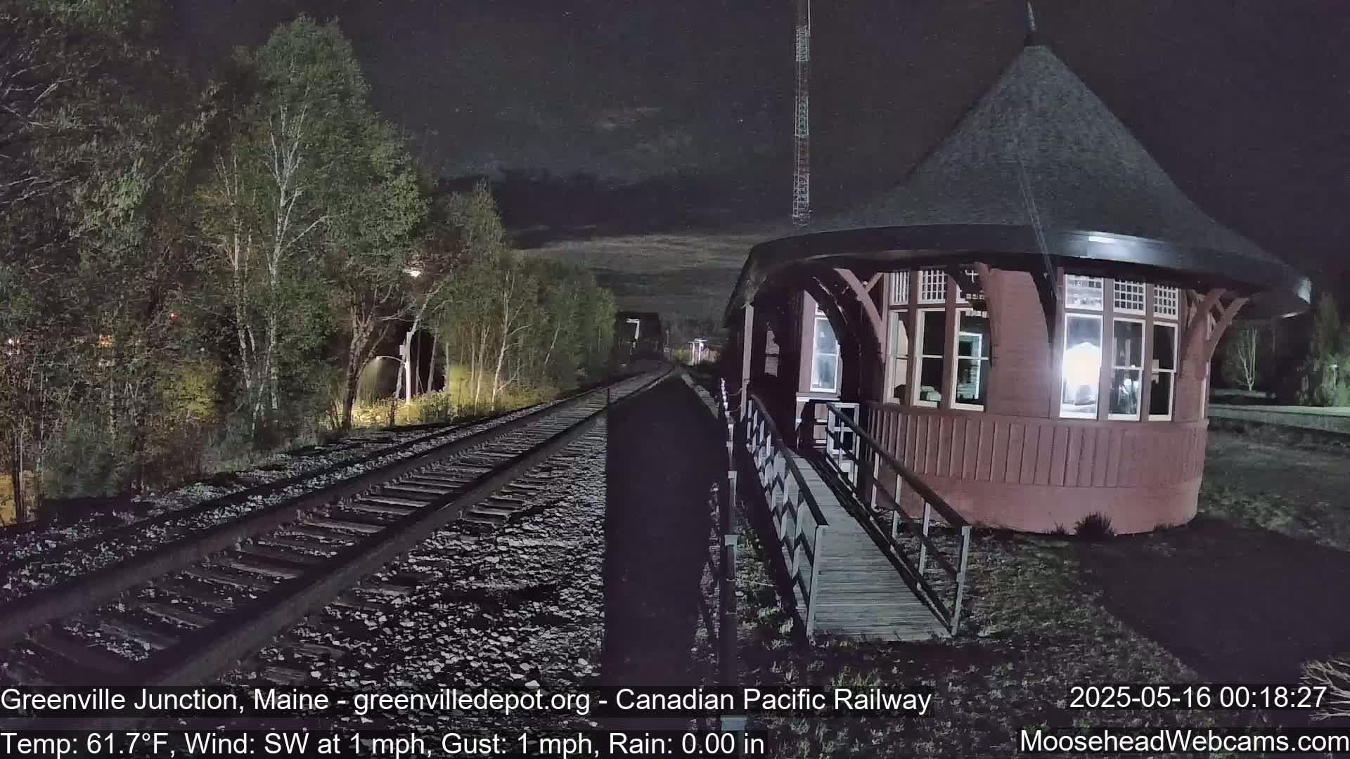 Canadian Pacific Railway , Live Cam , Greenville Junction - Greenville , Maine ,USA