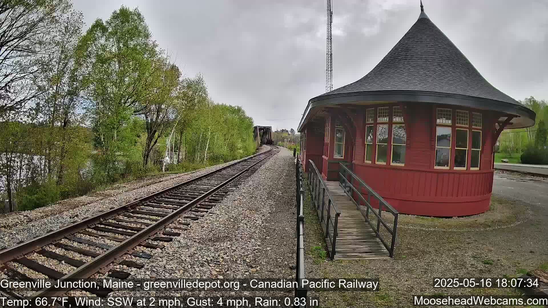 Canadian Pacific Railway , Live Cam , Greenville Junction - Greenville , Maine ,USA