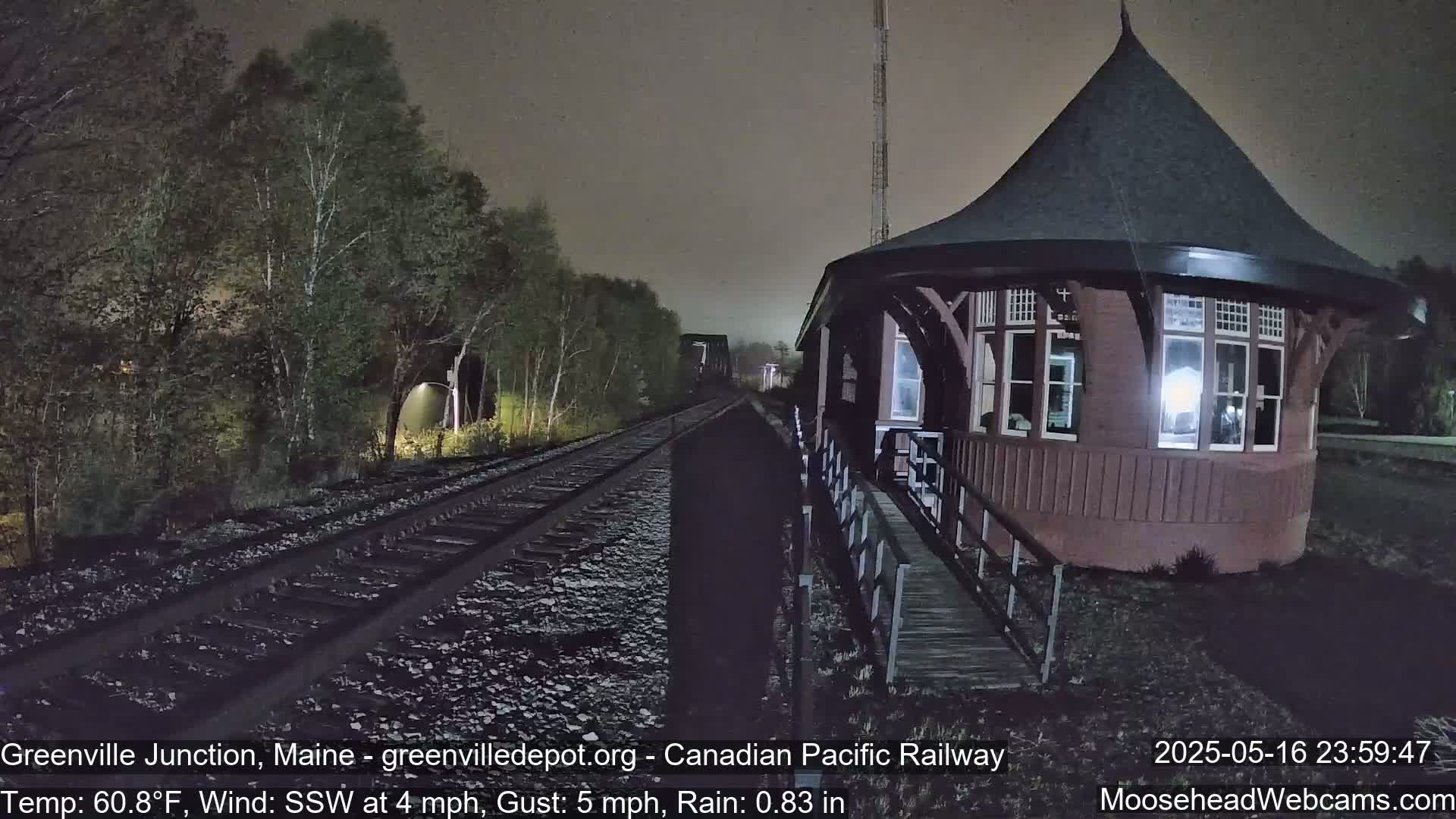 Canadian Pacific Railway , Live Cam , Greenville Junction - Greenville , Maine ,USA