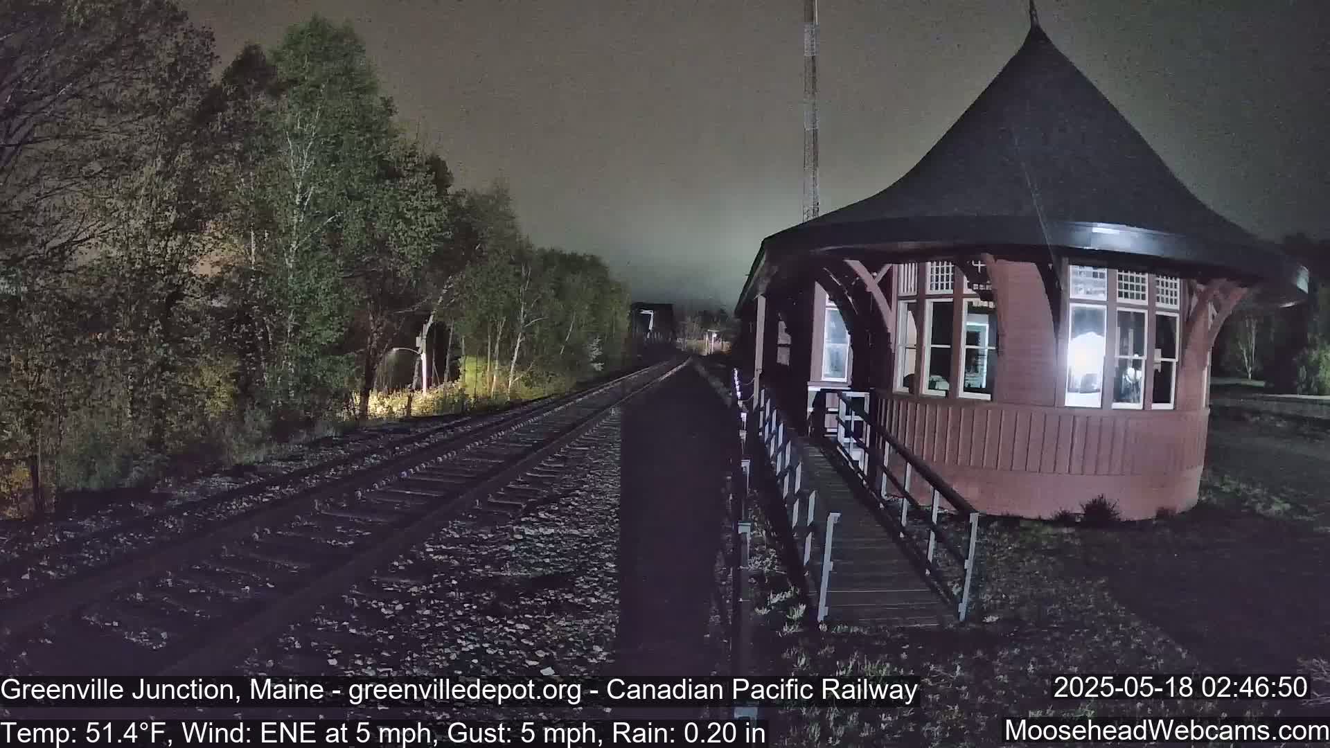 Canadian Pacific Railway , Live Cam , Greenville Junction - Greenville , Maine ,USA