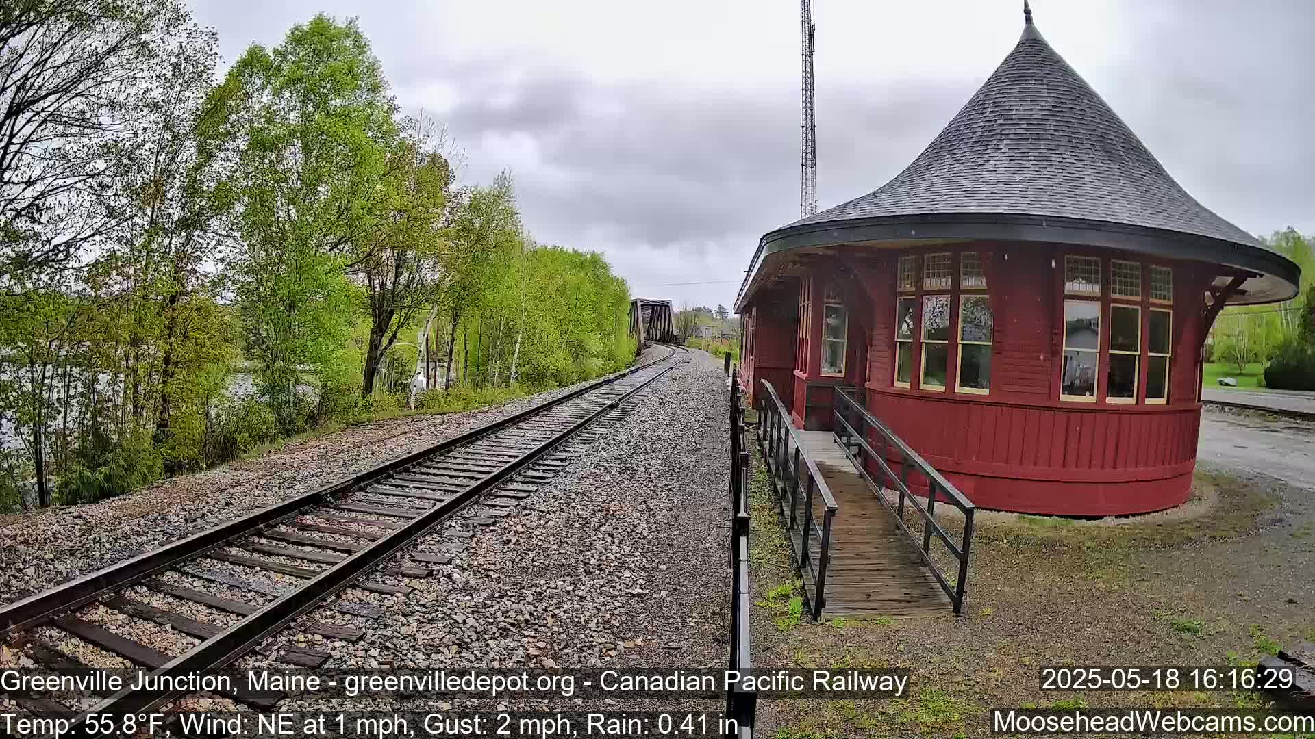 Canadian Pacific Railway , Live Cam , Greenville Junction - Greenville , Maine ,USA