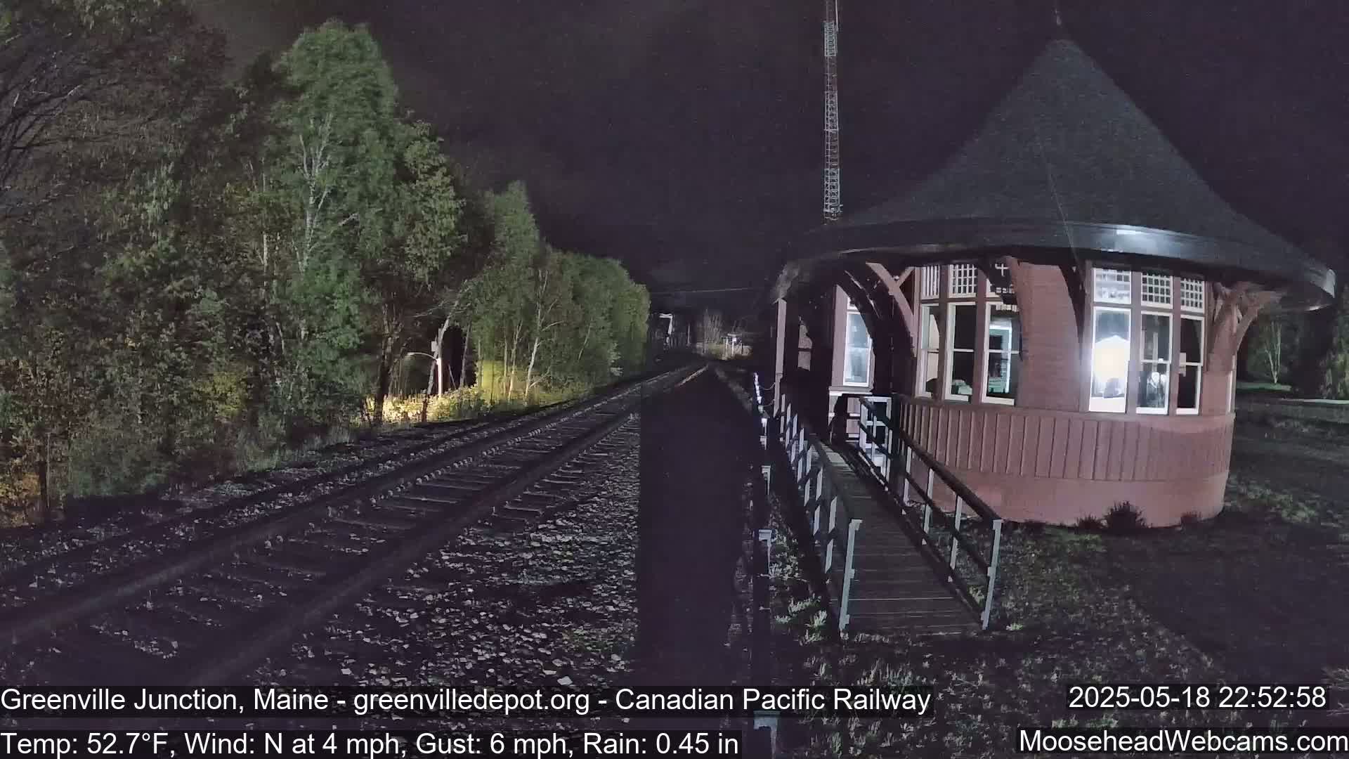 Canadian Pacific Railway , Live Cam , Greenville Junction - Greenville , Maine ,USA