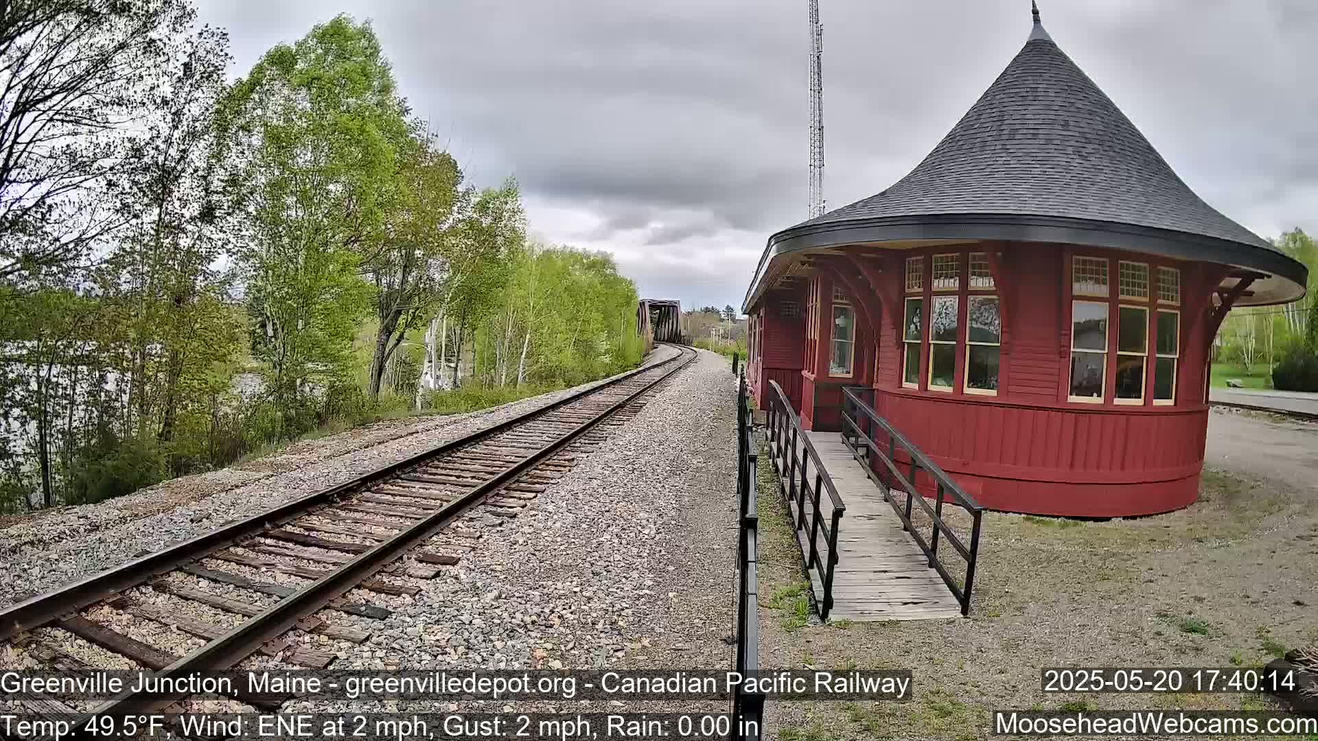 Canadian Pacific Railway , Live Cam , Greenville Junction - Greenville , Maine ,USA