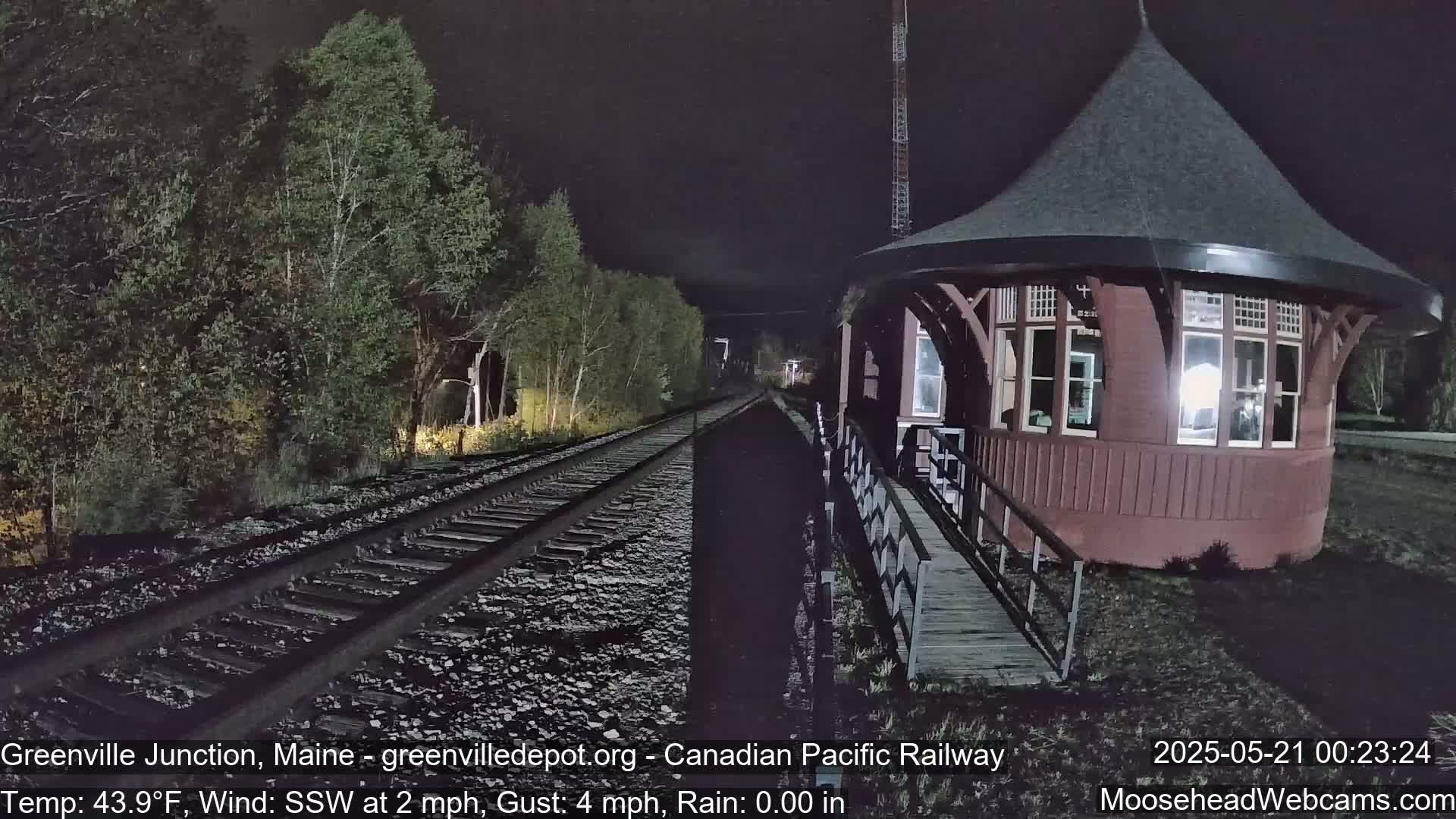 Canadian Pacific Railway , Live Cam , Greenville Junction - Greenville , Maine ,USA
