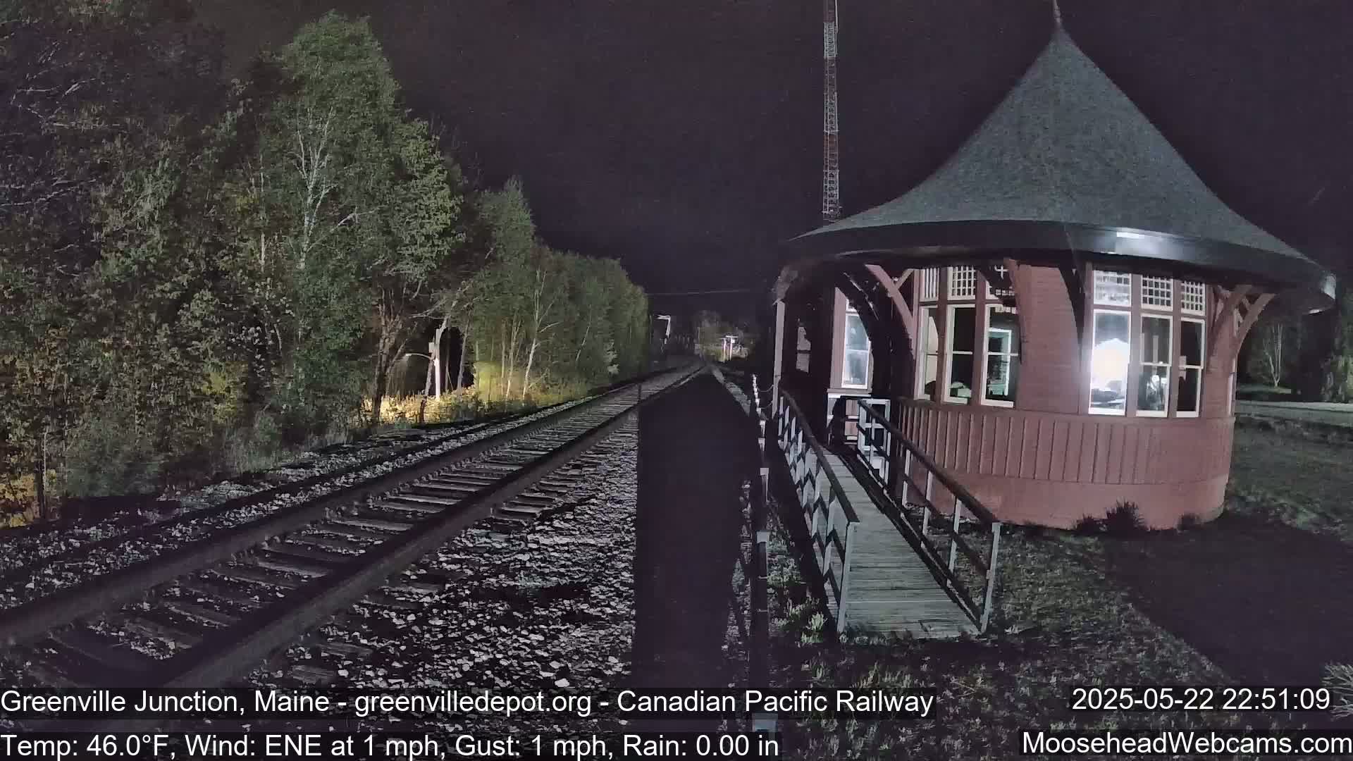 Canadian Pacific Railway , Live Cam , Greenville Junction - Greenville , Maine ,USA
