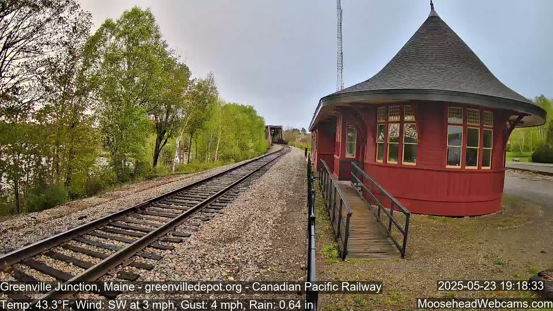 Canadian Pacific Railway , Live Cam , Greenville Junction - Greenville , Maine ,USA