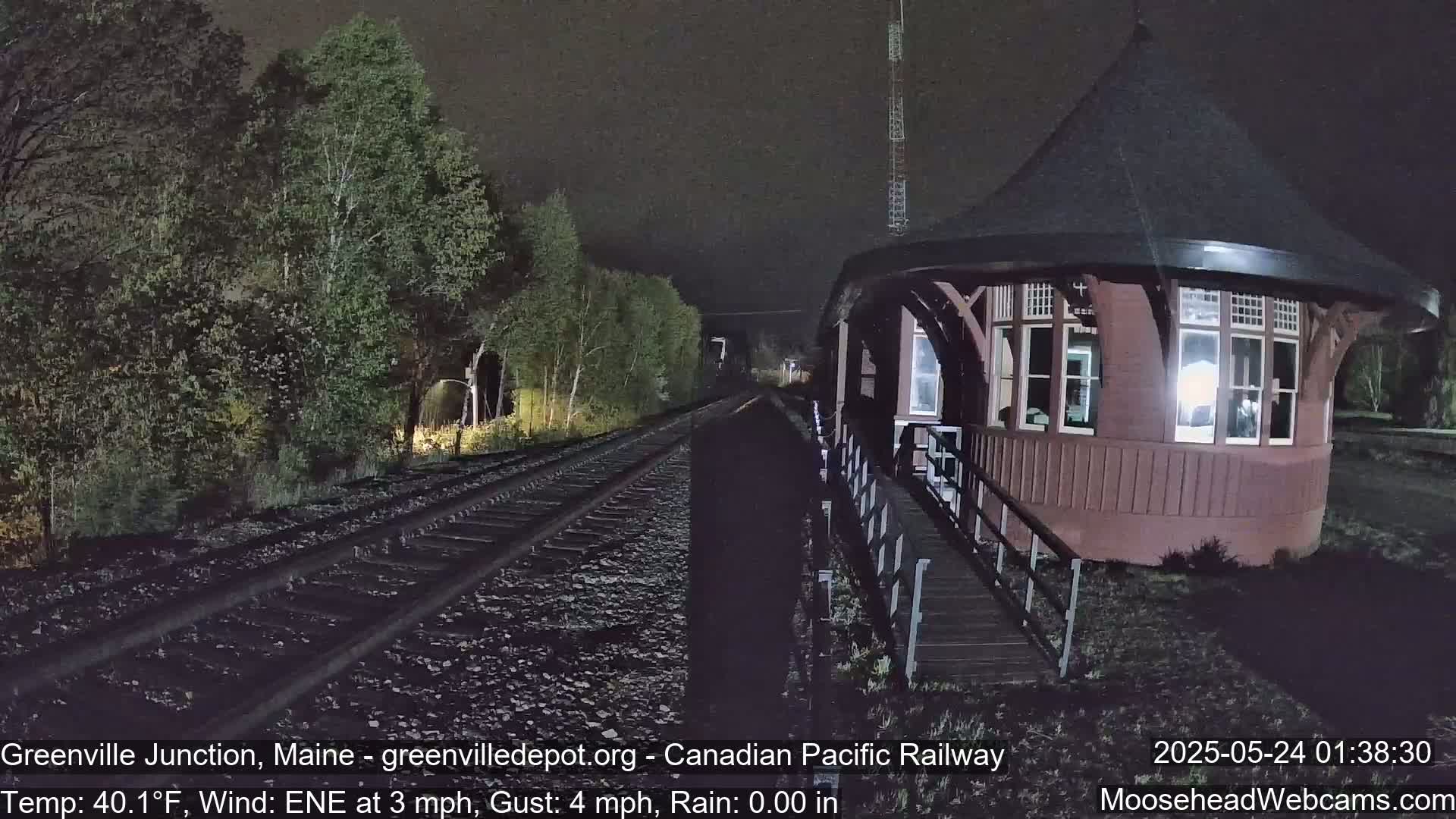 Canadian Pacific Railway , Live Cam , Greenville Junction - Greenville , Maine ,USA