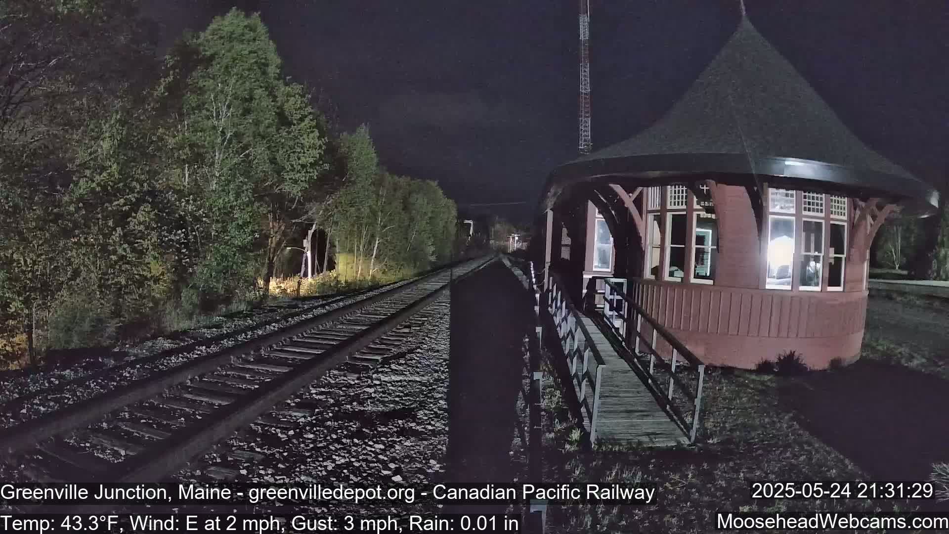 Canadian Pacific Railway , Live Cam , Greenville Junction - Greenville , Maine ,USA