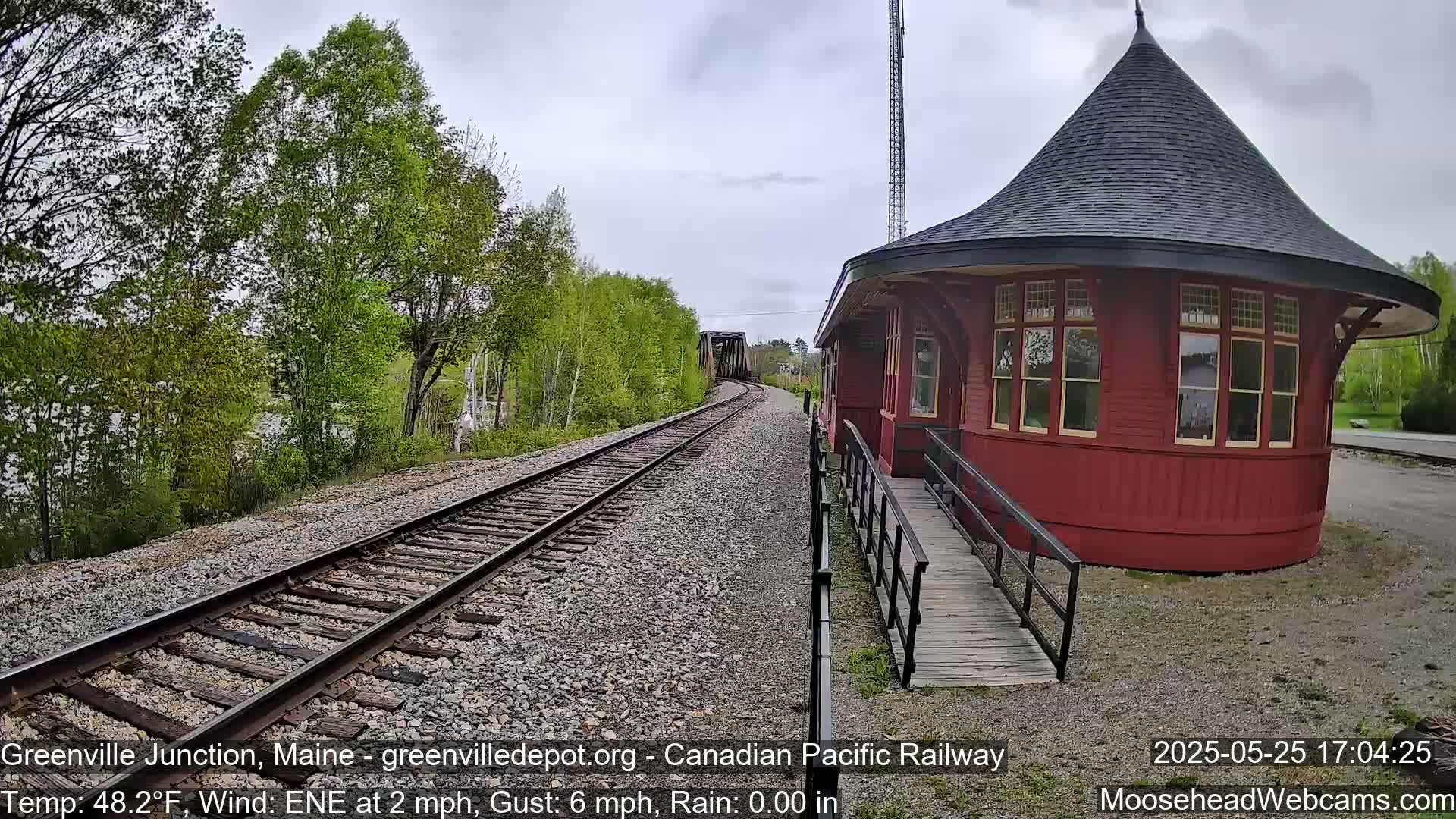 Canadian Pacific Railway , Live Cam , Greenville Junction - Greenville , Maine ,USA