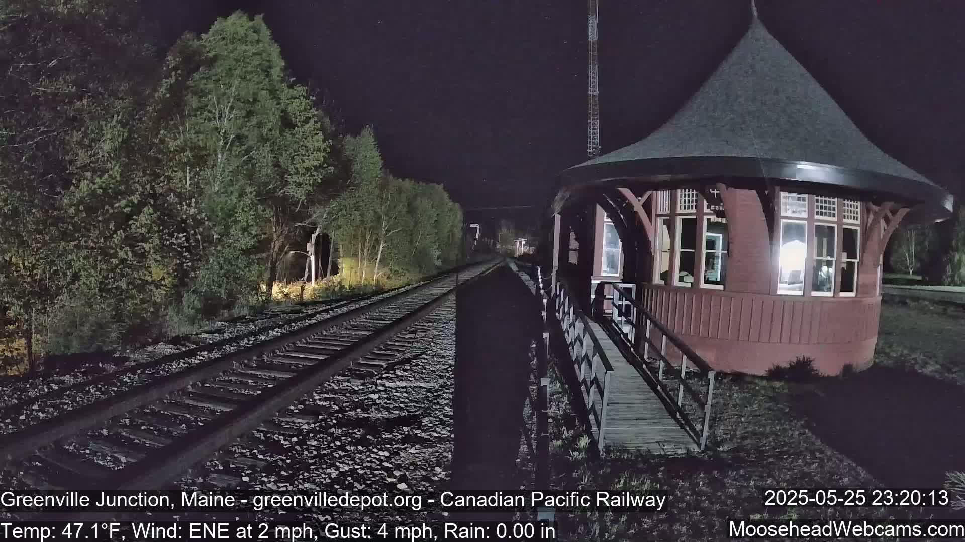 Canadian Pacific Railway , Live Cam , Greenville Junction - Greenville , Maine ,USA