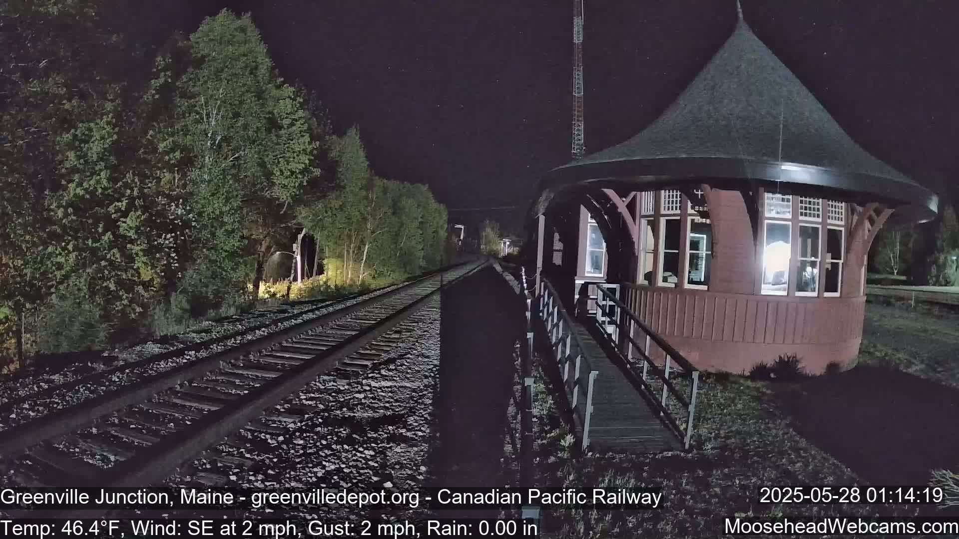 Canadian Pacific Railway , Live Cam , Greenville Junction - Greenville , Maine ,USA