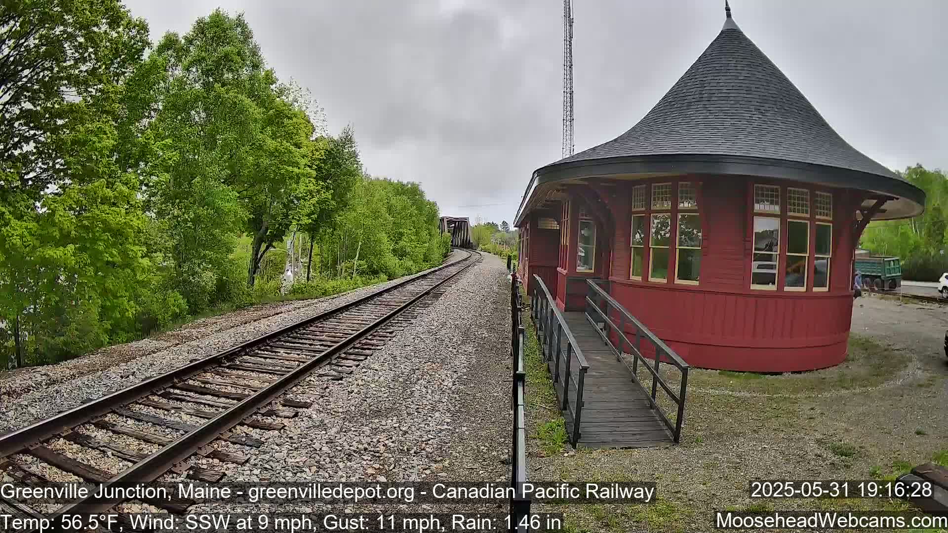 Canadian Pacific Railway , Live Cam , Greenville Junction - Greenville , Maine ,USA
