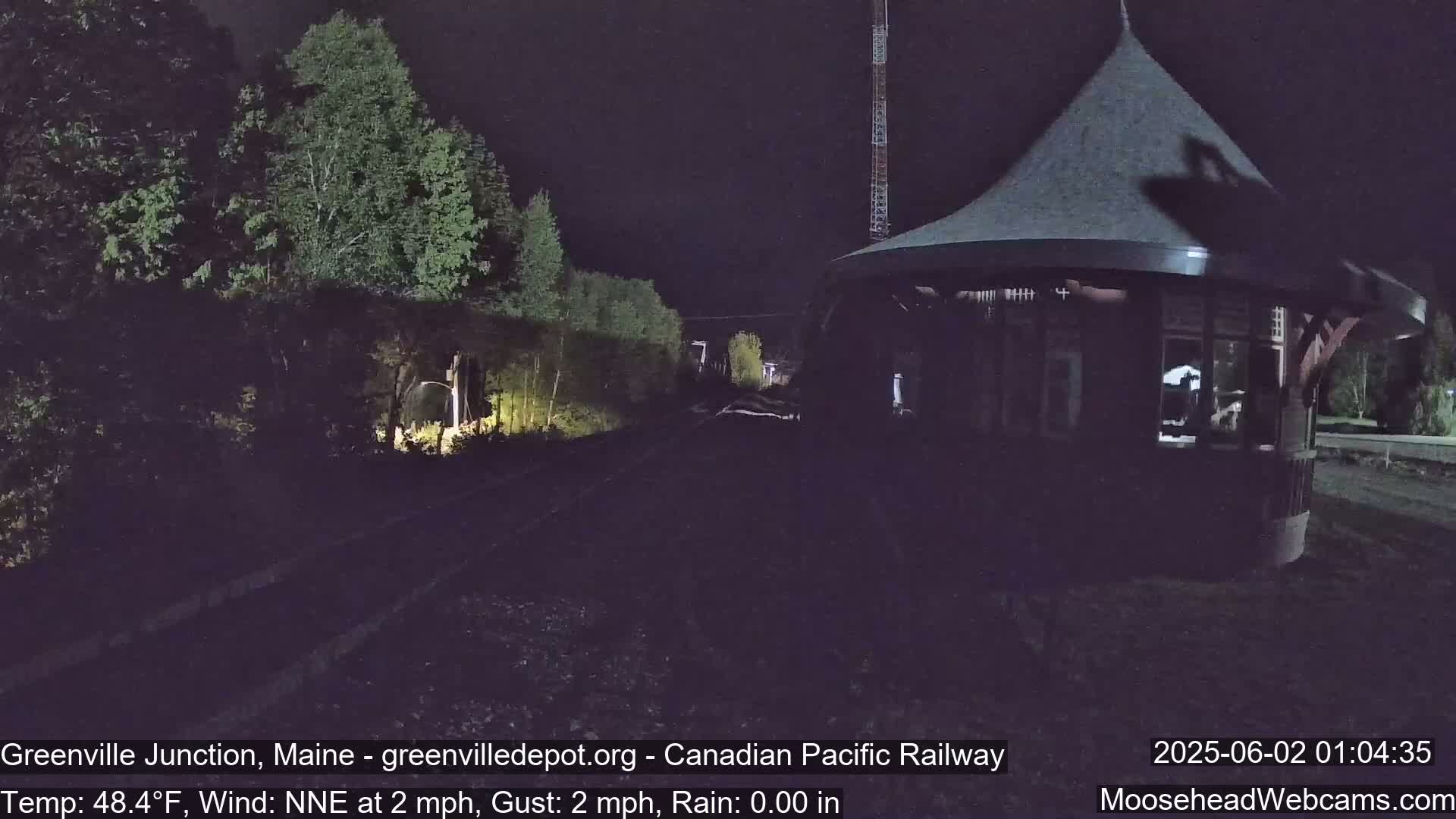 Canadian Pacific Railway , Live Cam , Greenville Junction - Greenville , Maine ,USA