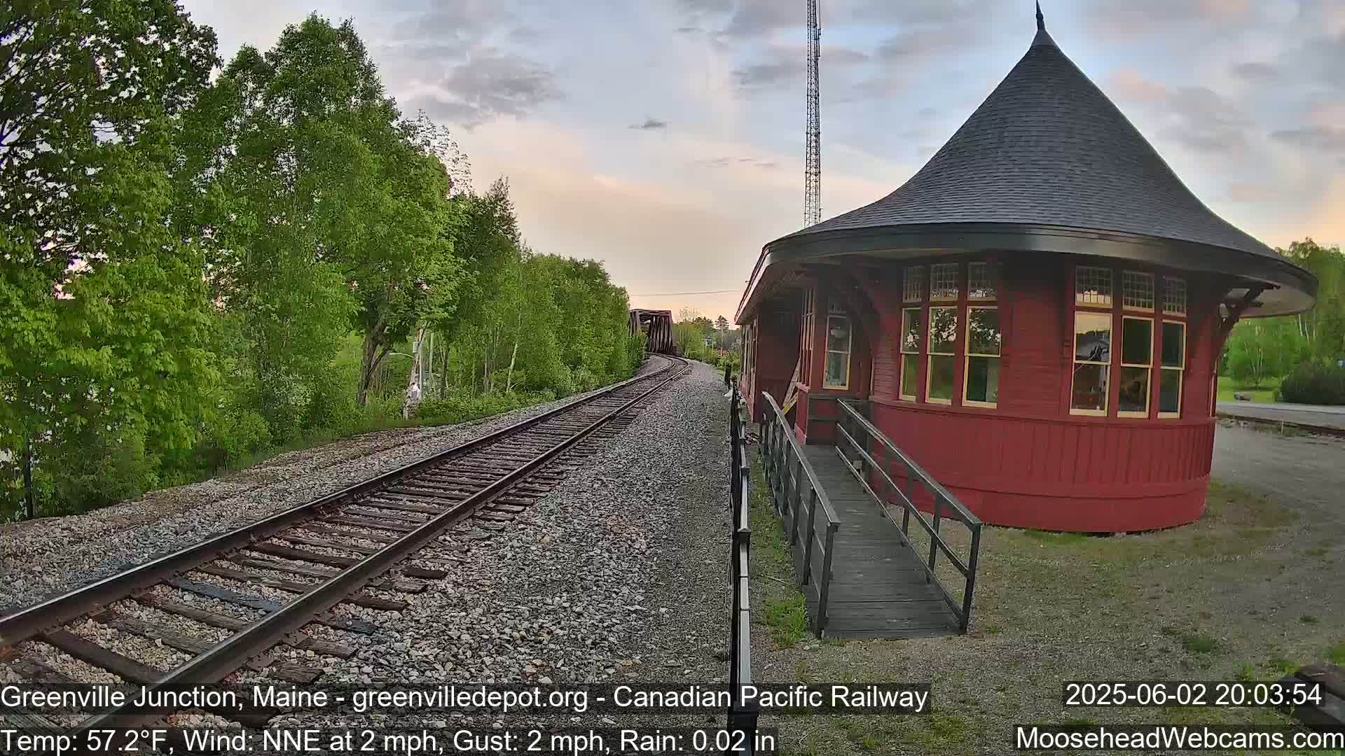 Canadian Pacific Railway , Live Cam , Greenville Junction - Greenville , Maine ,USA