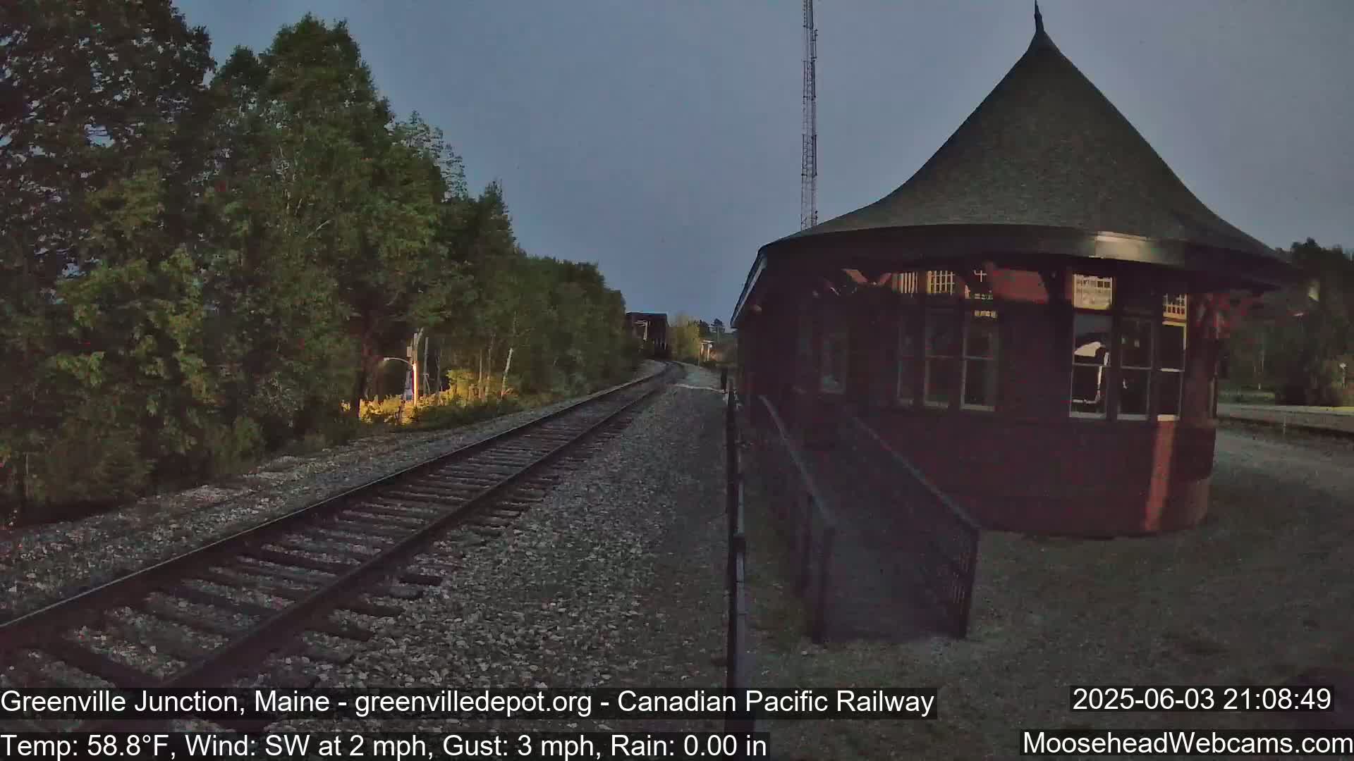 Canadian Pacific Railway , Live Cam , Greenville Junction - Greenville , Maine ,USA