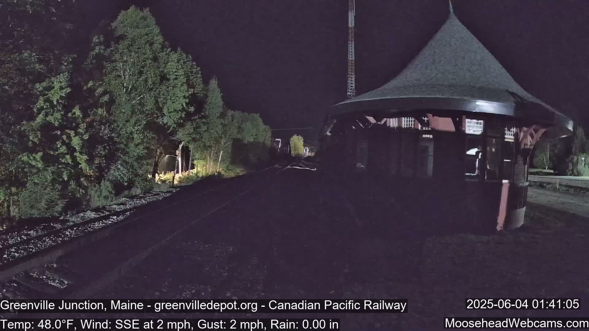Canadian Pacific Railway , Live Cam , Greenville Junction - Greenville , Maine ,USA