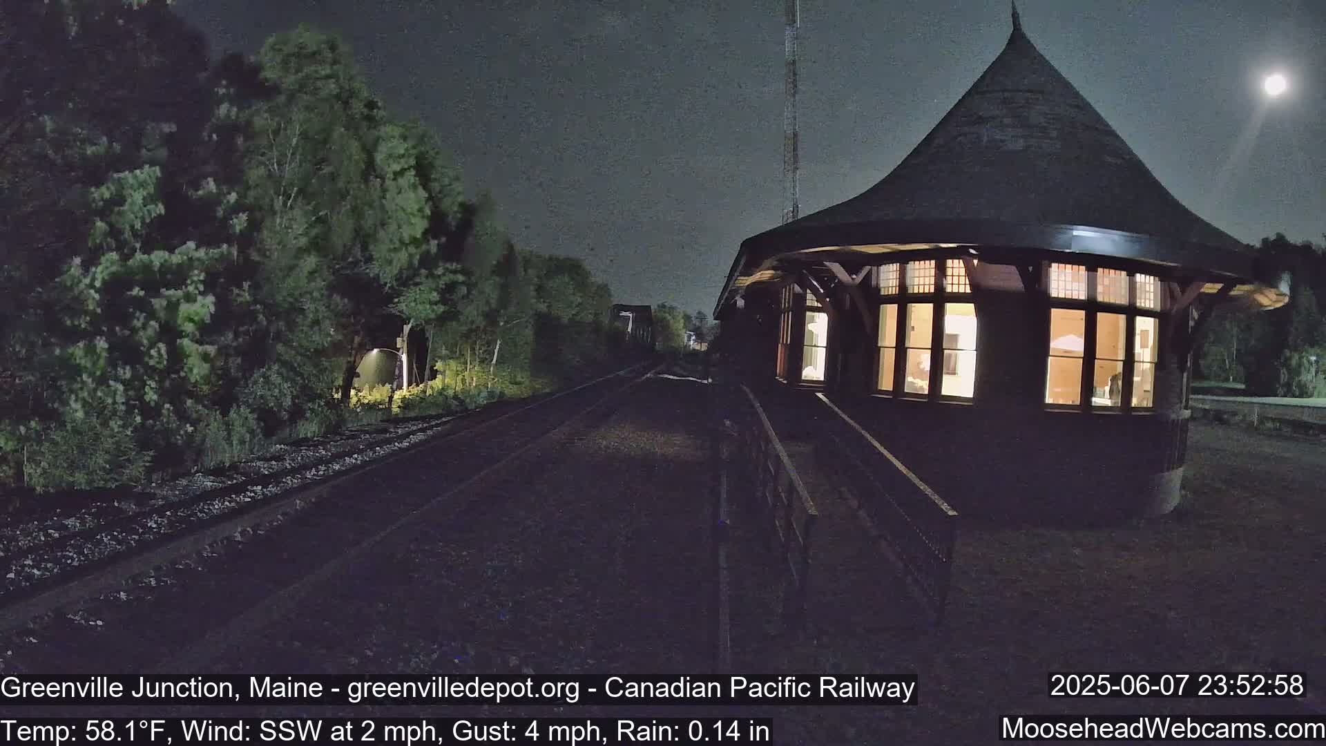 Canadian Pacific Railway , Live Cam , Greenville Junction - Greenville , Maine ,USA