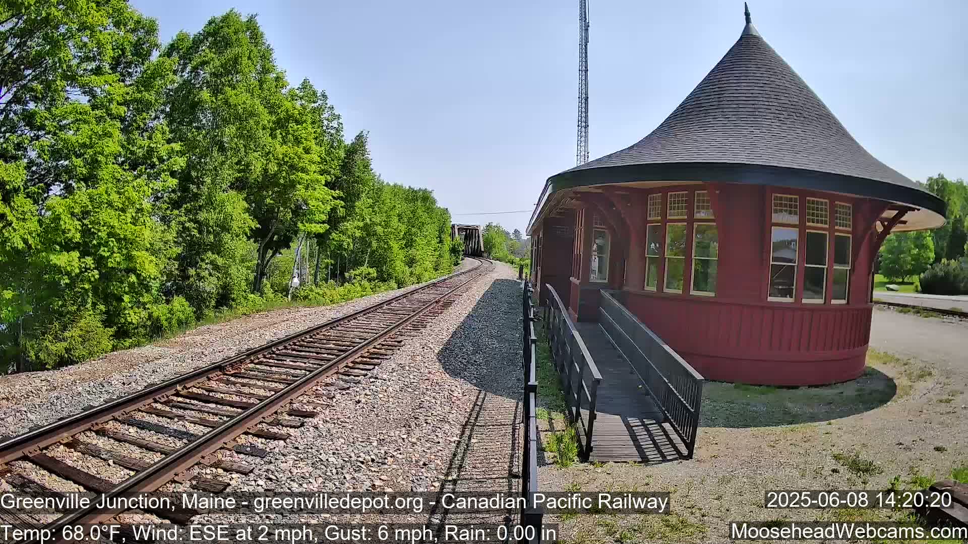 Canadian Pacific Railway , Live Cam , Greenville Junction - Greenville , Maine ,USA
