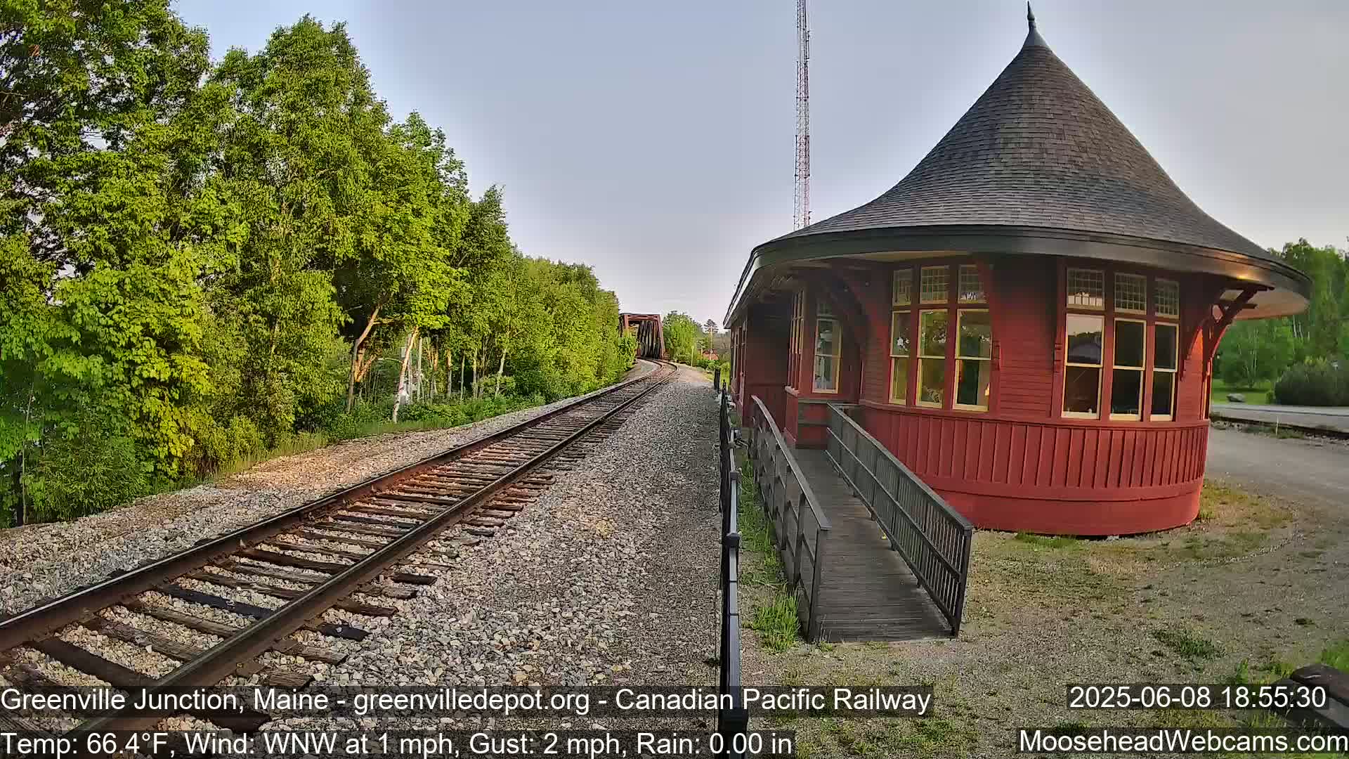 Canadian Pacific Railway , Live Cam , Greenville Junction - Greenville , Maine ,USA