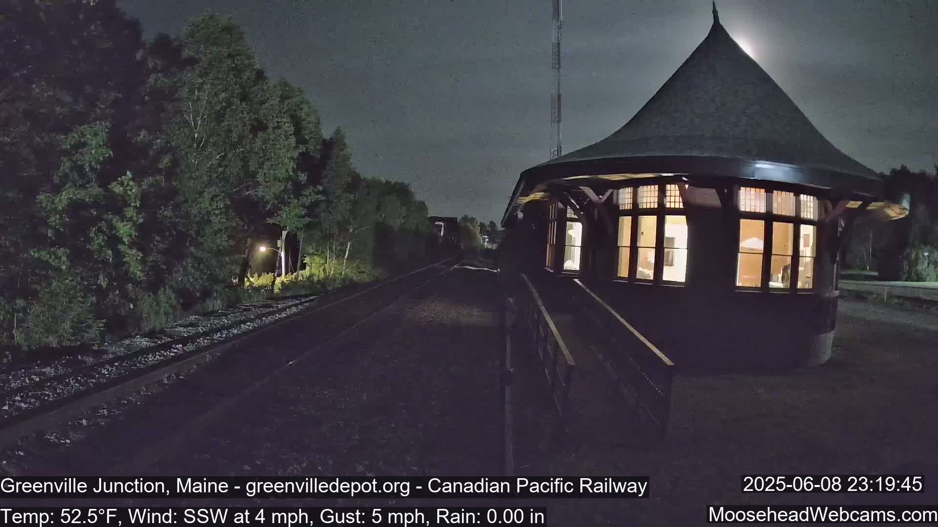 Canadian Pacific Railway , Live Cam , Greenville Junction - Greenville , Maine ,USA