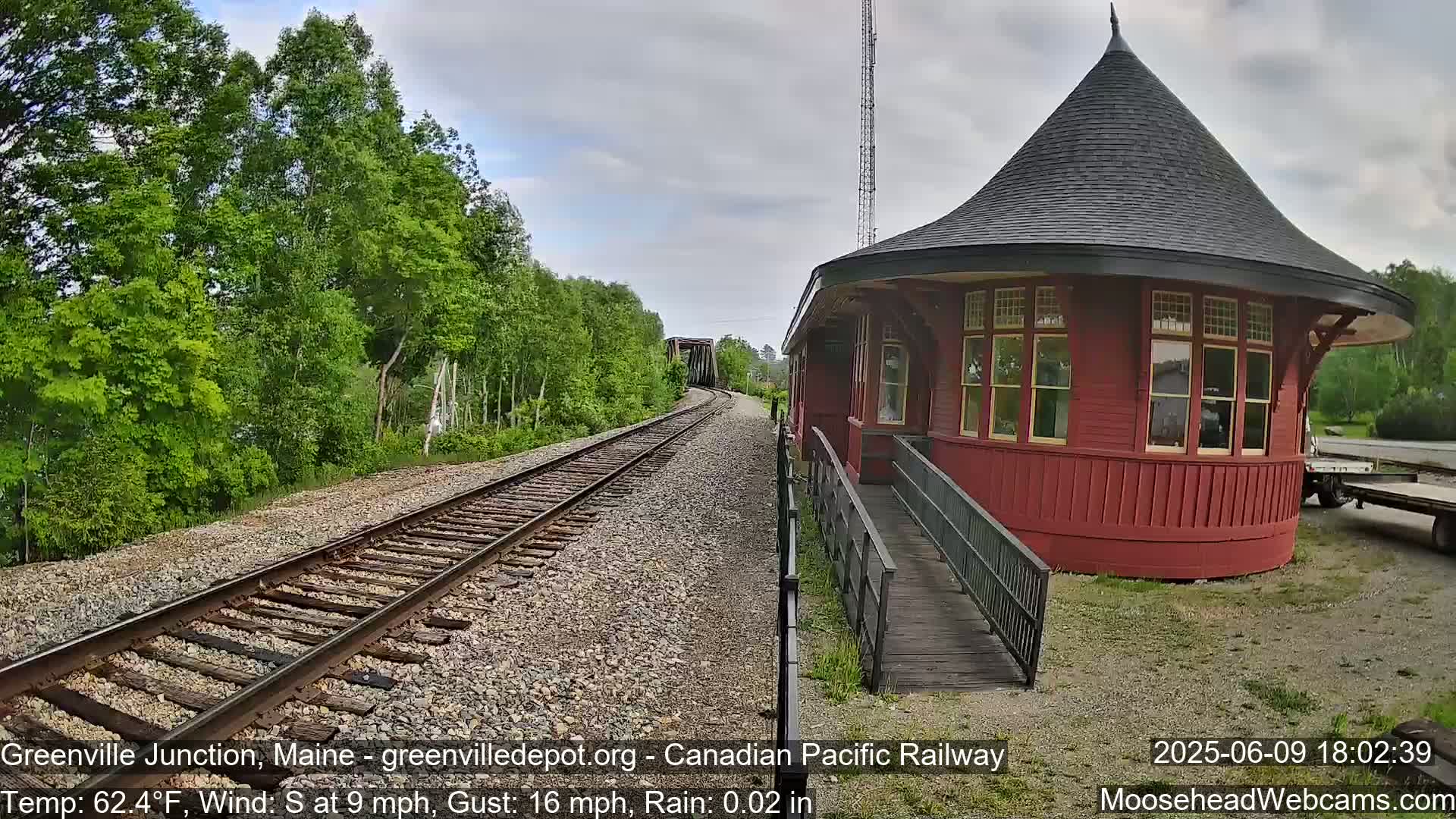 Canadian Pacific Railway , Live Cam , Greenville Junction - Greenville , Maine ,USA