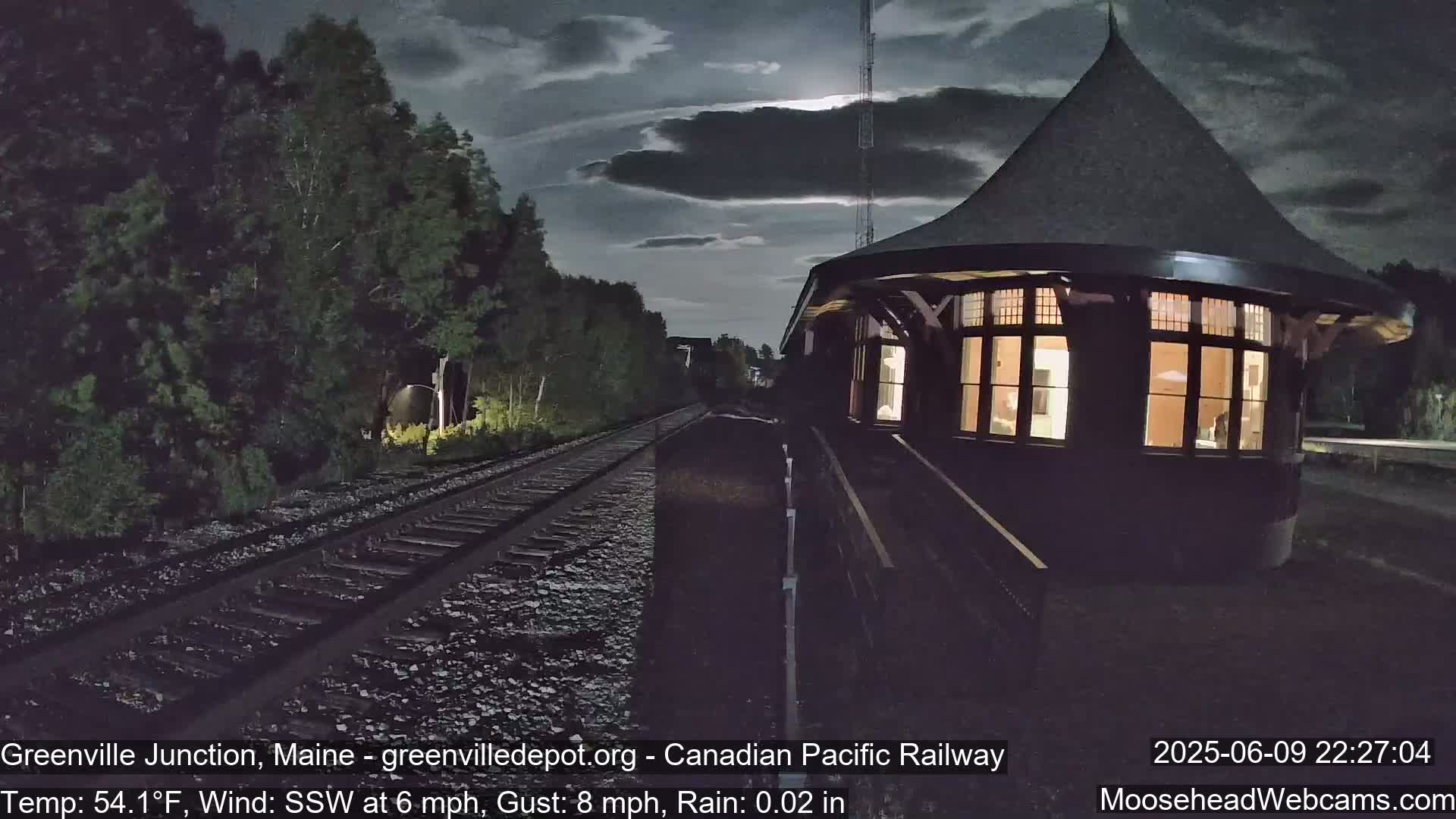 Canadian Pacific Railway , Live Cam , Greenville Junction - Greenville , Maine ,USA