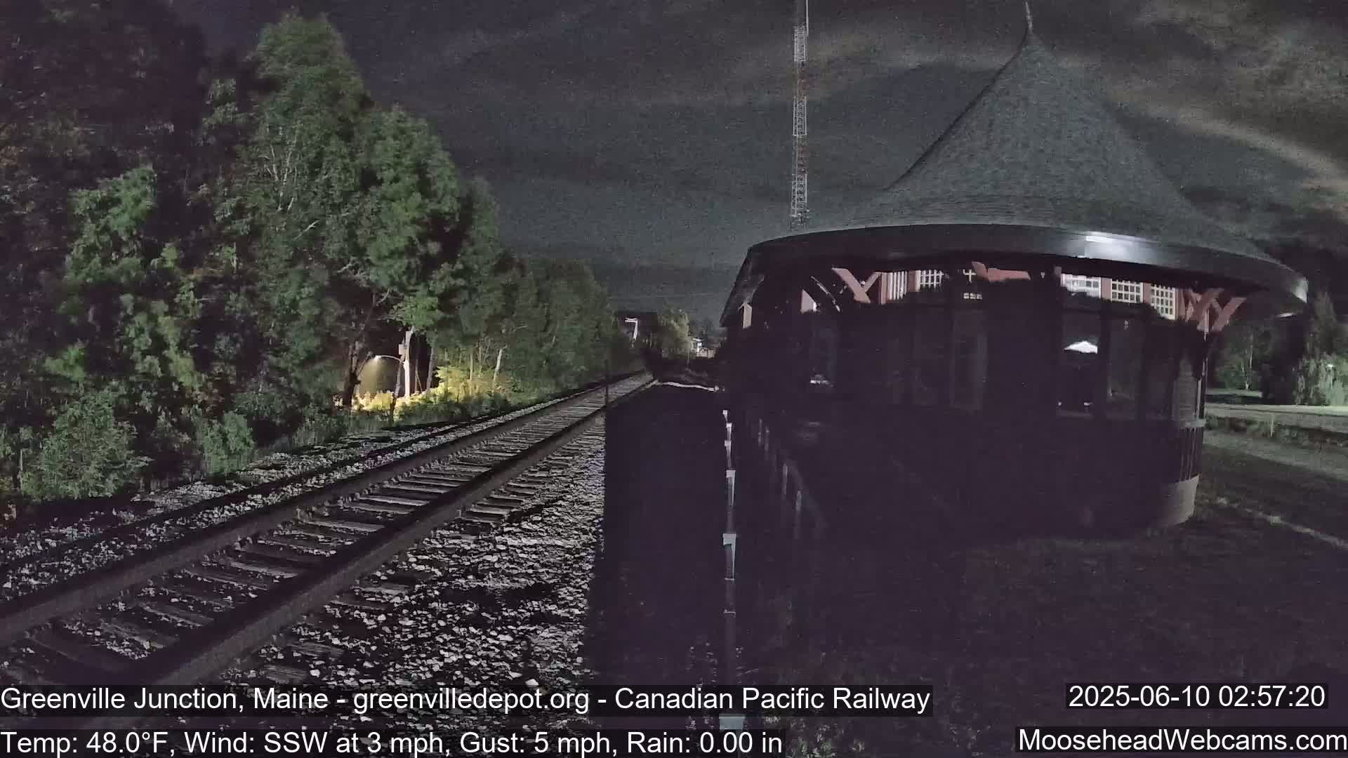 Canadian Pacific Railway , Live Cam , Greenville Junction - Greenville , Maine ,USA