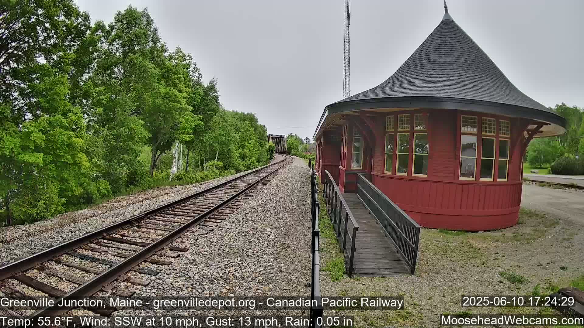 Canadian Pacific Railway , Live Cam , Greenville Junction - Greenville , Maine ,USA