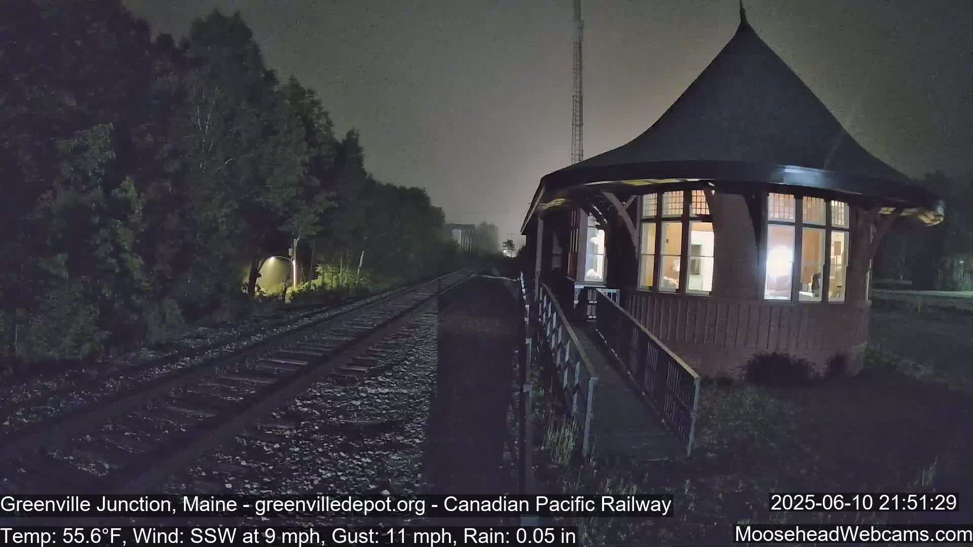 Canadian Pacific Railway , Live Cam , Greenville Junction - Greenville , Maine ,USA