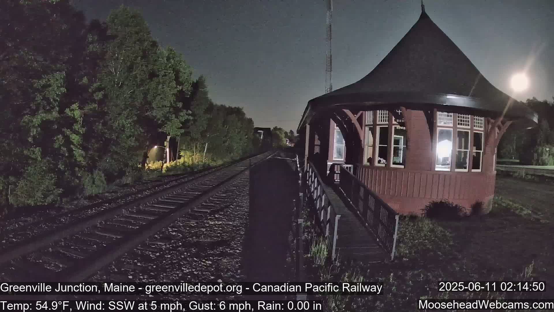 Canadian Pacific Railway , Live Cam , Greenville Junction - Greenville , Maine ,USA