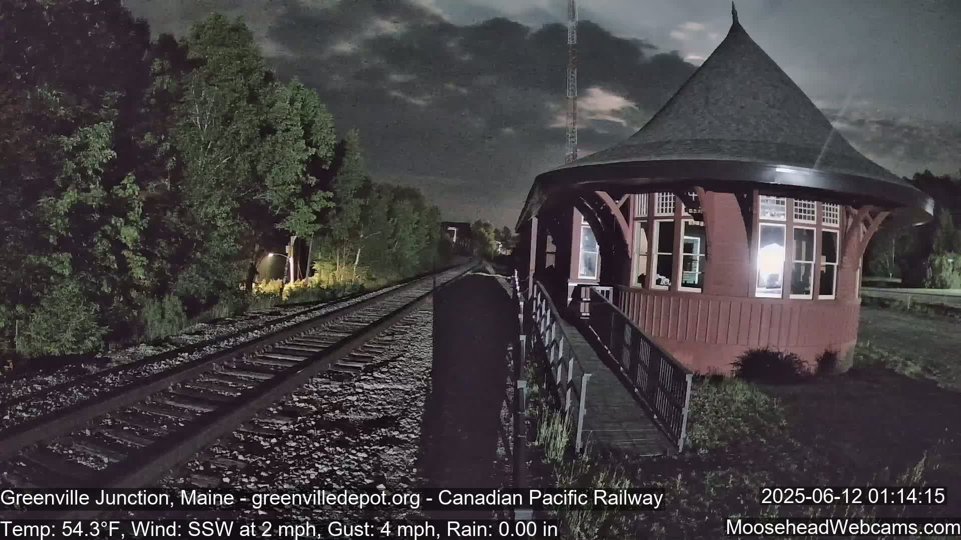 Canadian Pacific Railway , Live Cam , Greenville Junction - Greenville , Maine ,USA