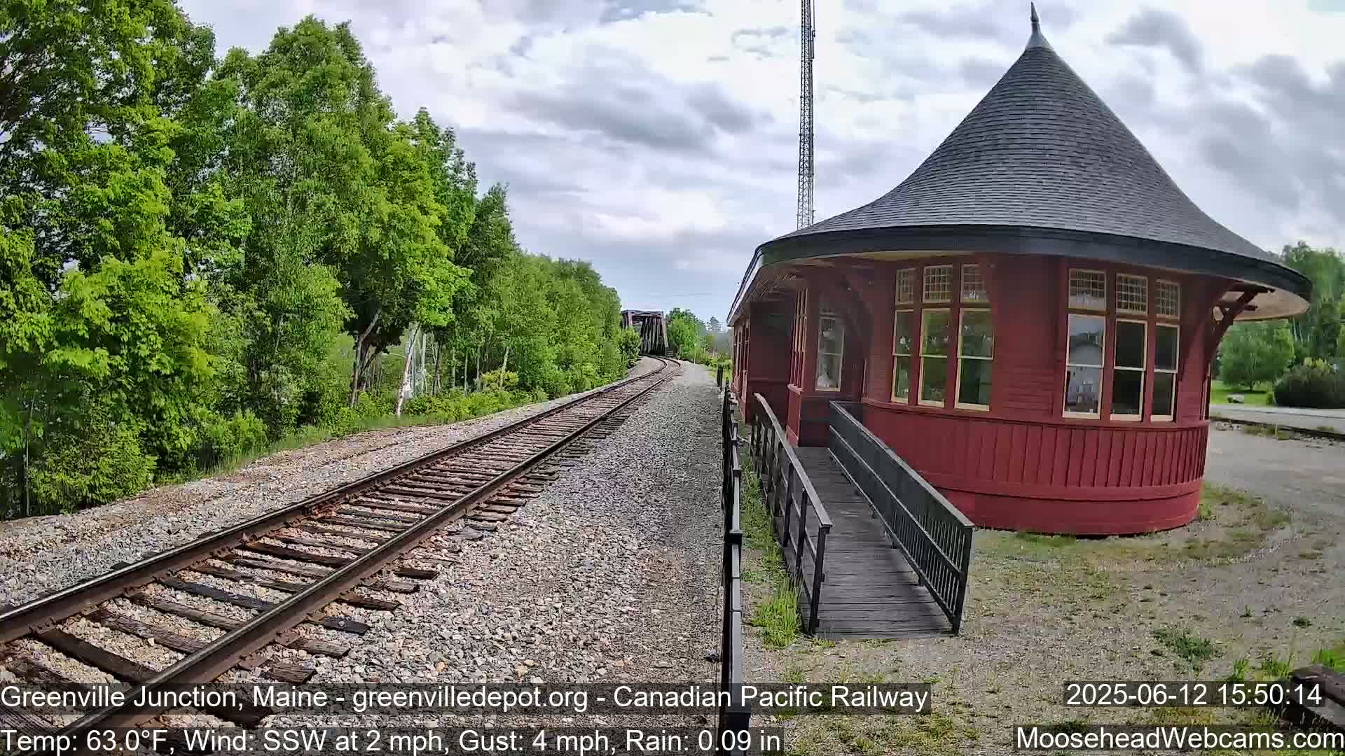 Canadian Pacific Railway , Live Cam , Greenville Junction - Greenville , Maine ,USA